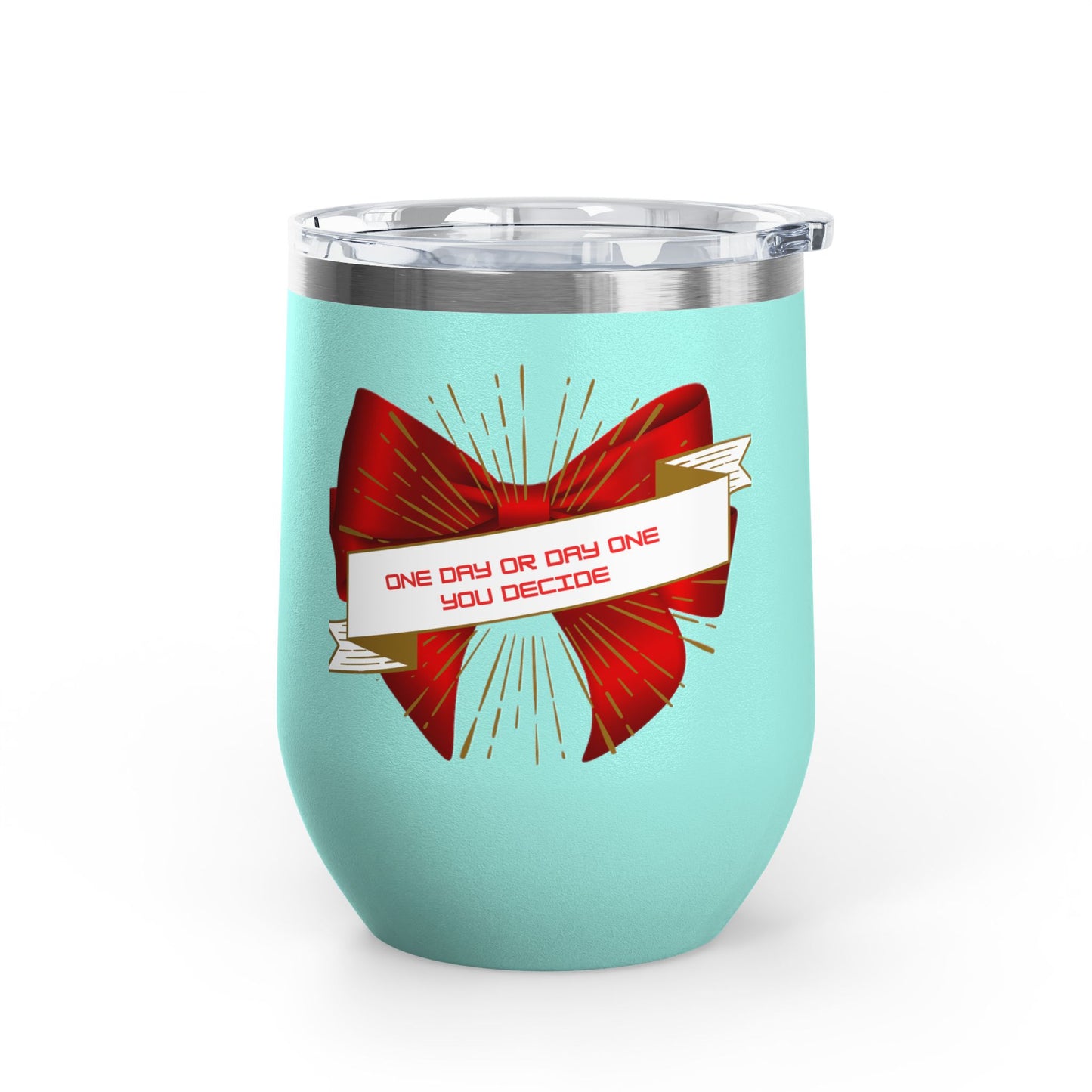 Stylish Wine Tumbler, 12oz - Perfect Gift for Wine Lovers, Celebrations, Birthday, Parties, Stylish Drinkware, One Day or Day One