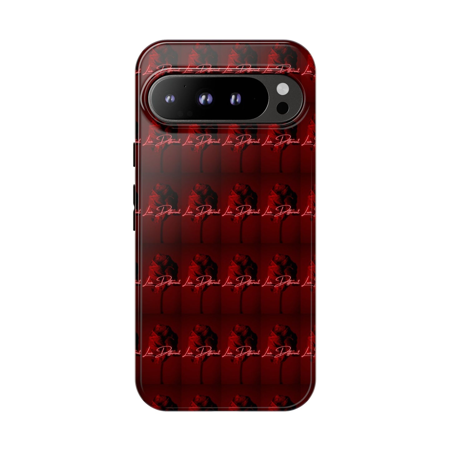 Red Patterned Phone Case | Tough Cases for Stylish Protection, Trendy Cell Cover, Unique Gifts for Tech Lovers, Modern Design