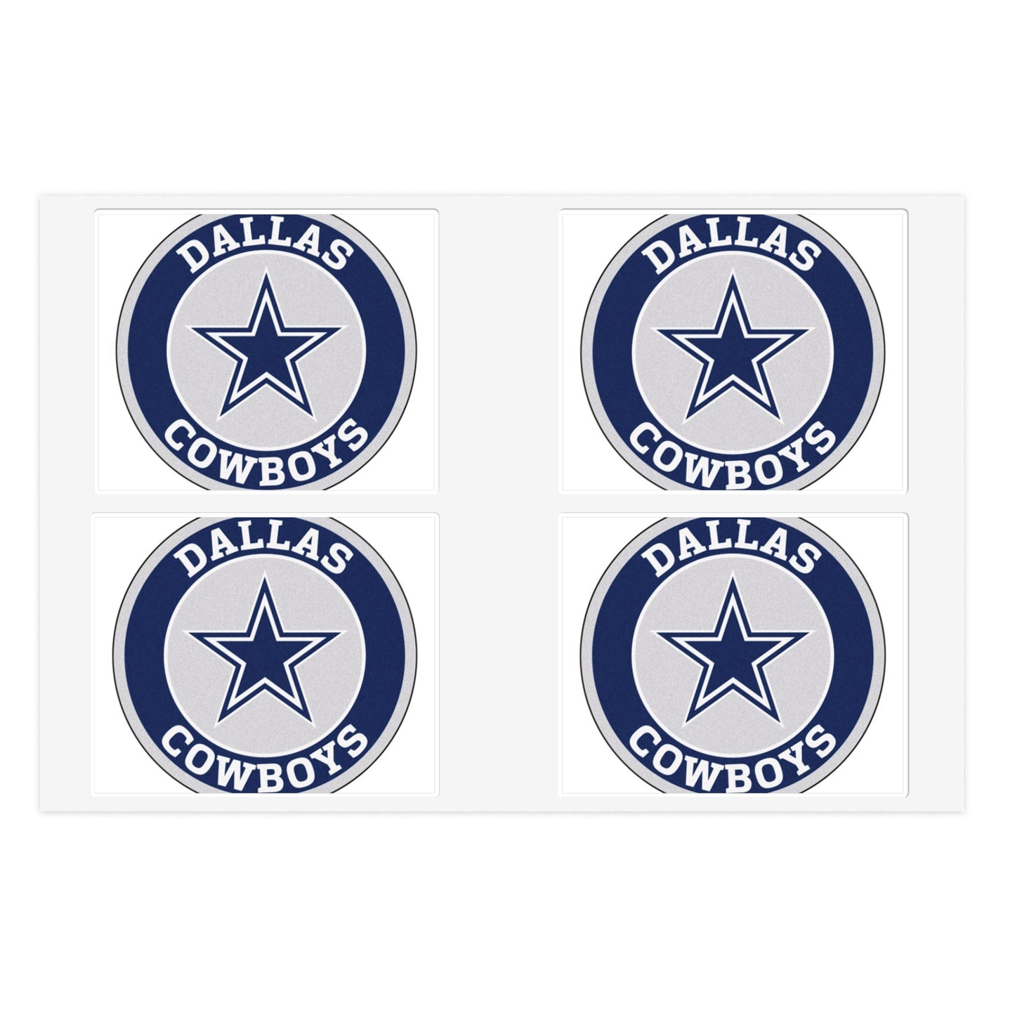 Dallas Cowboys Sticker Sheets, Team Fan Art, NFL Decor, Sports Gifts, Planner Stickers, Scrapbooking Supplies