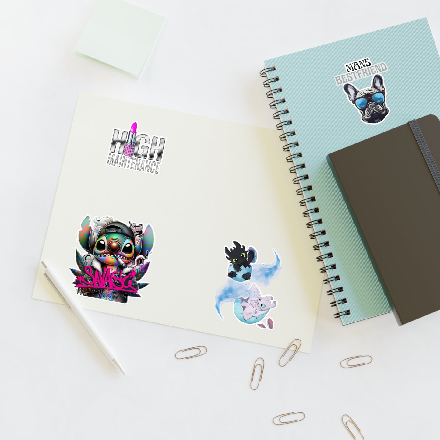 Vibrant Sticker Sheets for Fun Personalization, High Maintenance, Mans Best Friend, Cute Decor, Gifts, DIY Projects