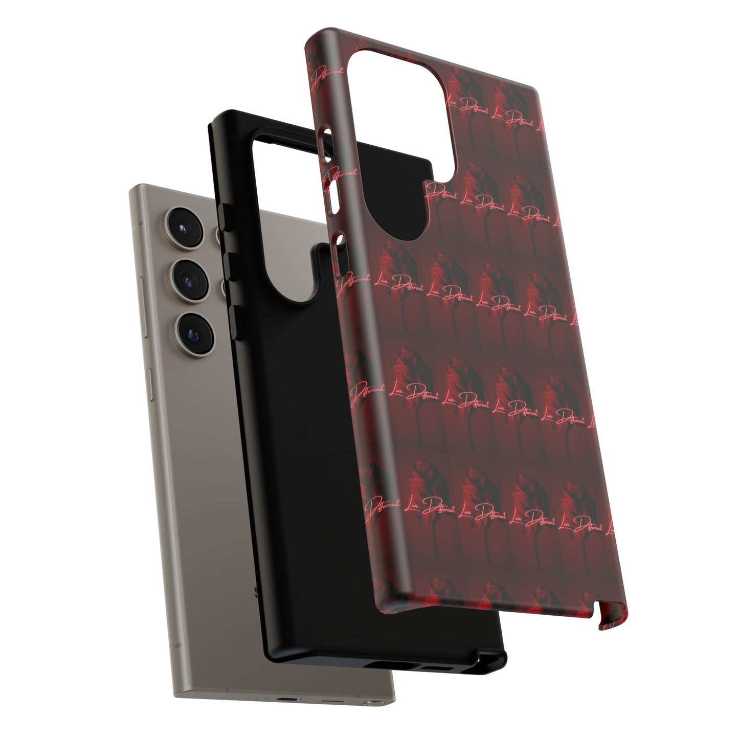 Red Patterned Phone Case | Tough Cases for Stylish Protection, Trendy Cell Cover, Unique Gifts for Tech Lovers, Modern Design