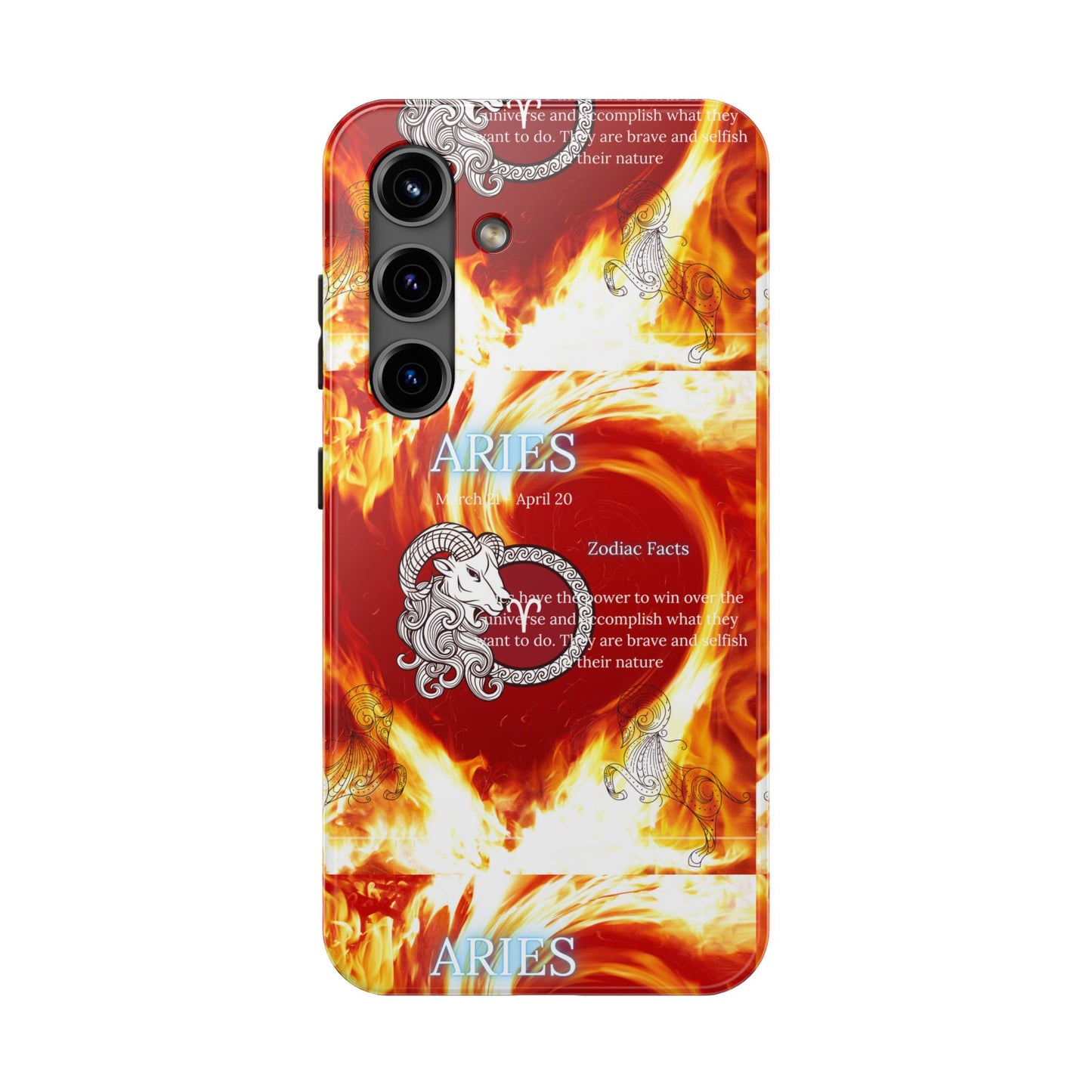 Aries Zodiac Phone Cases, Astrology, Bold Design, Gift for Her, Unique, Durable Cellphone Cover