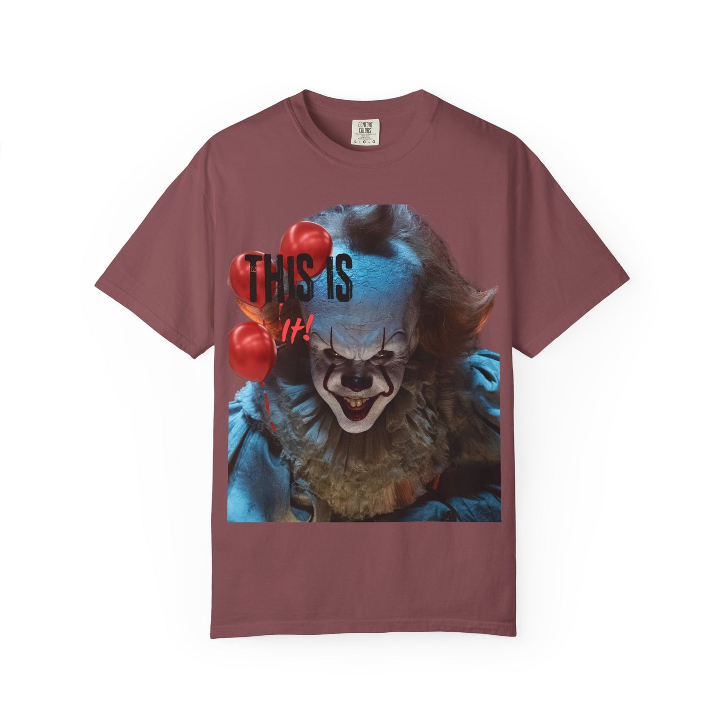 Creepy Clown Graphic Tee - Perfect for Halloween, Horror Movie Lovers, Unisex Gift, Casual Wear, Spooky Events