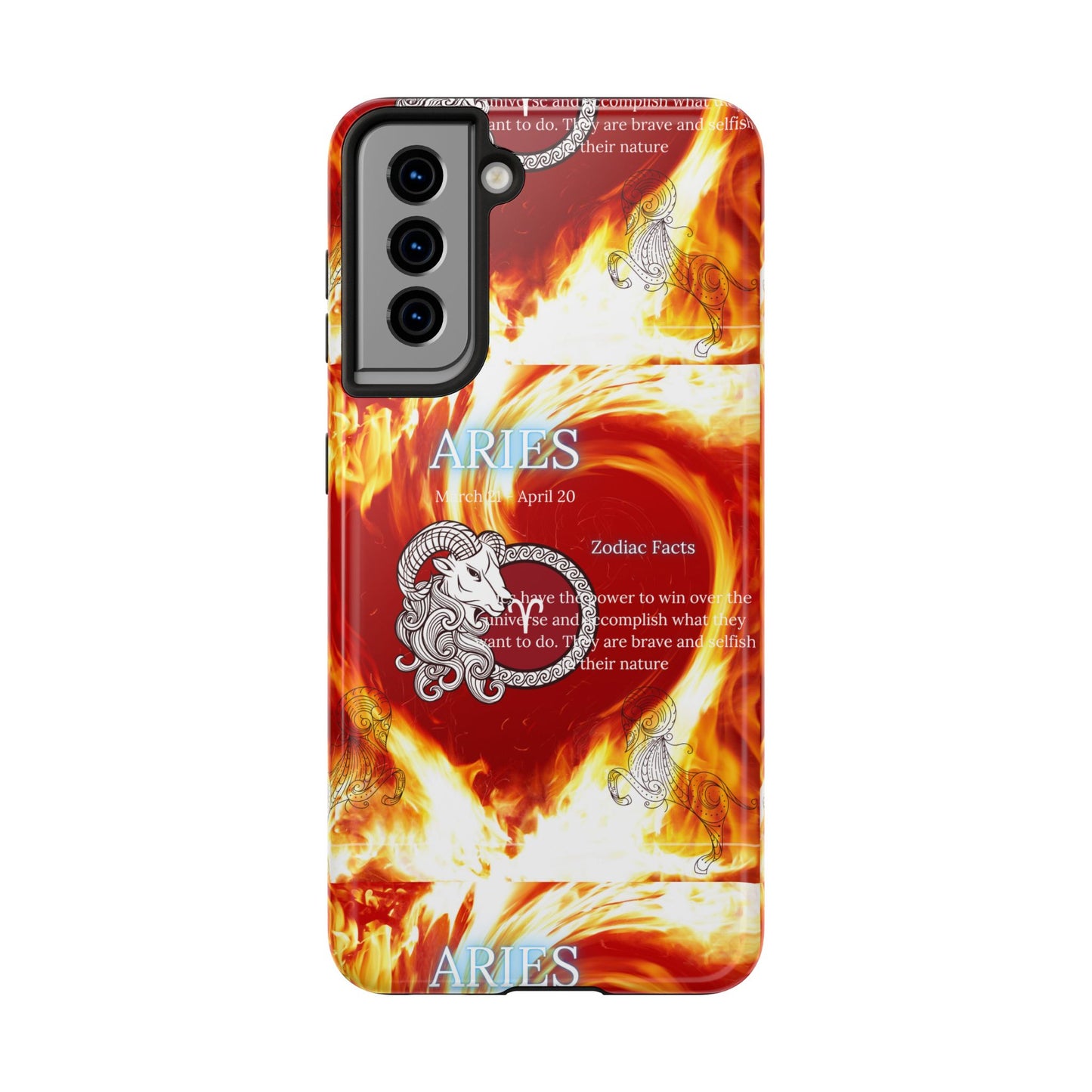 Aries Zodiac Phone Cases, Astrology, Bold Design, Gift for Her, Unique, Durable Cellphone Cover