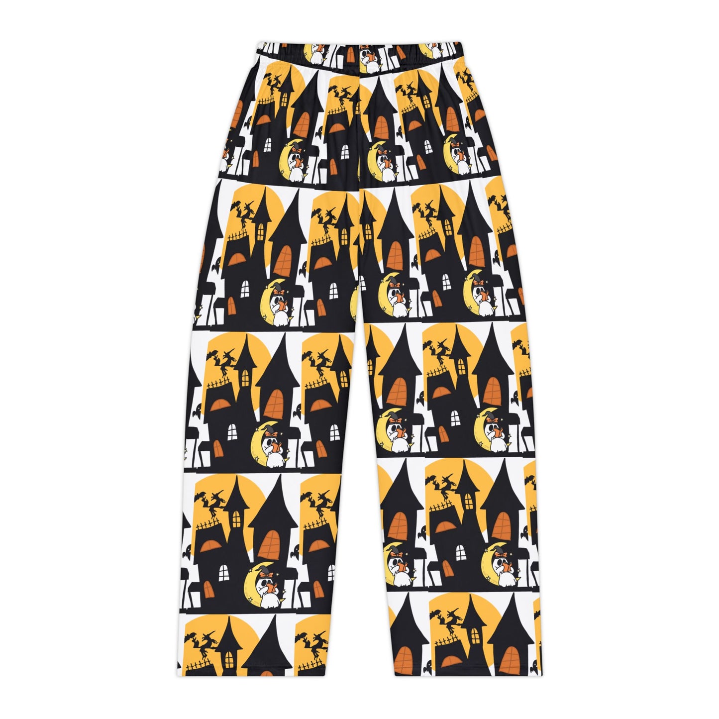 Spooky Halloween Women's Pajama Pants, Cozy Sleepwear, Haunted House Lounge Pants, Comfortable Nightwear, Halloween Costume Bottoms