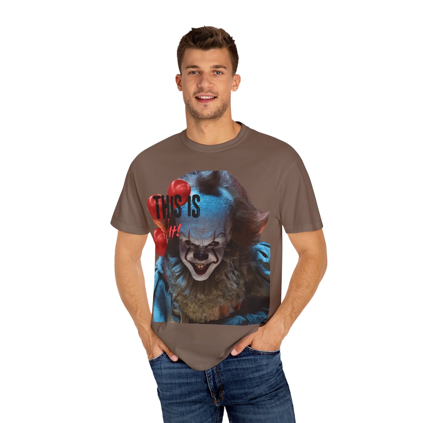 Creepy Clown Graphic Tee - Perfect for Halloween, Horror Movie Lovers, Unisex Gift, Casual Wear, Spooky Events