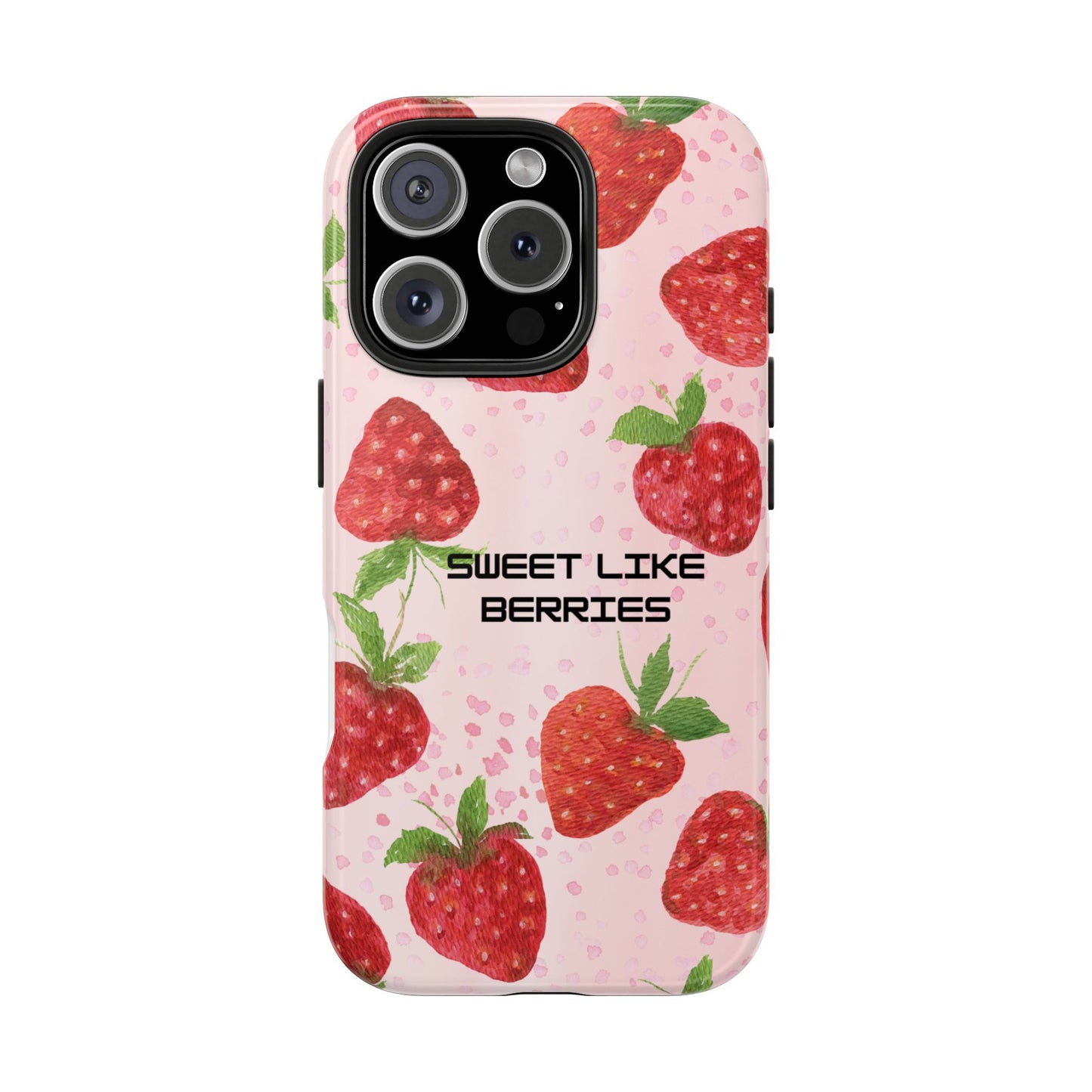 Sweet Like Berries Phone Case, Cute Tough Phone Cases, Berry Pattern Phone Cover, Berry Aesthetic Accessories, Gift for Berry Lovers