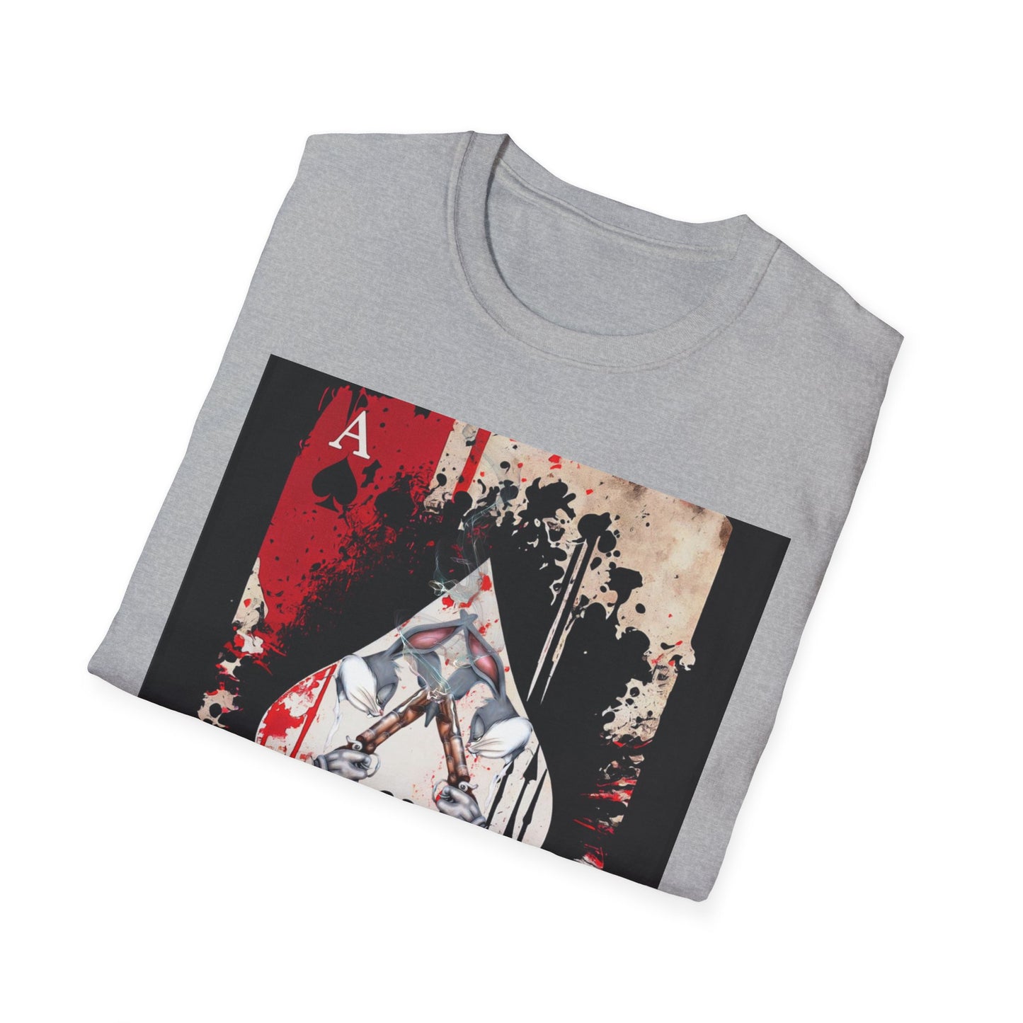 Ace of Spades Graphic T-Shirt, Vintage Style Tee, Unisex Casual Wear, Gift for Gamers, Retro Art Clothing