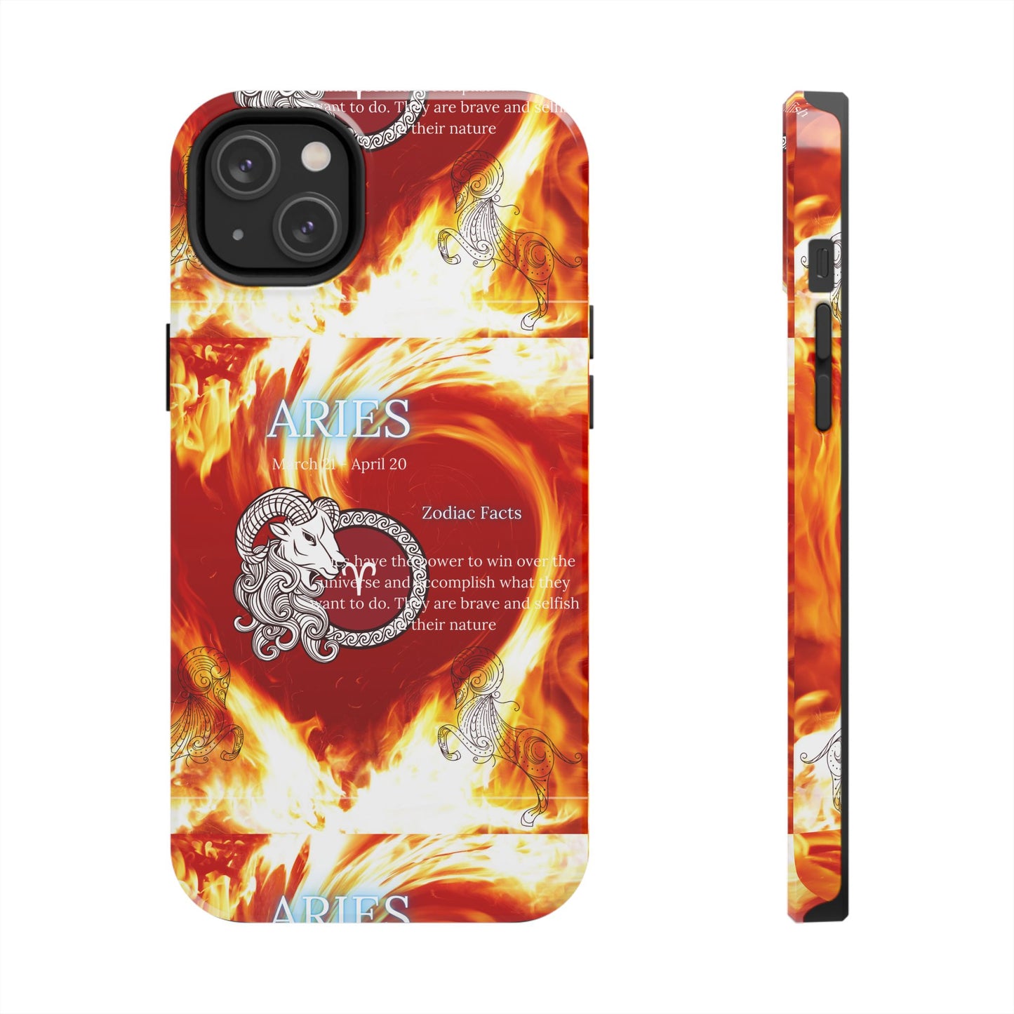 Aries Zodiac Phone Cases, Astrology, Bold Design, Gift for Her, Unique, Durable Cellphone Cover