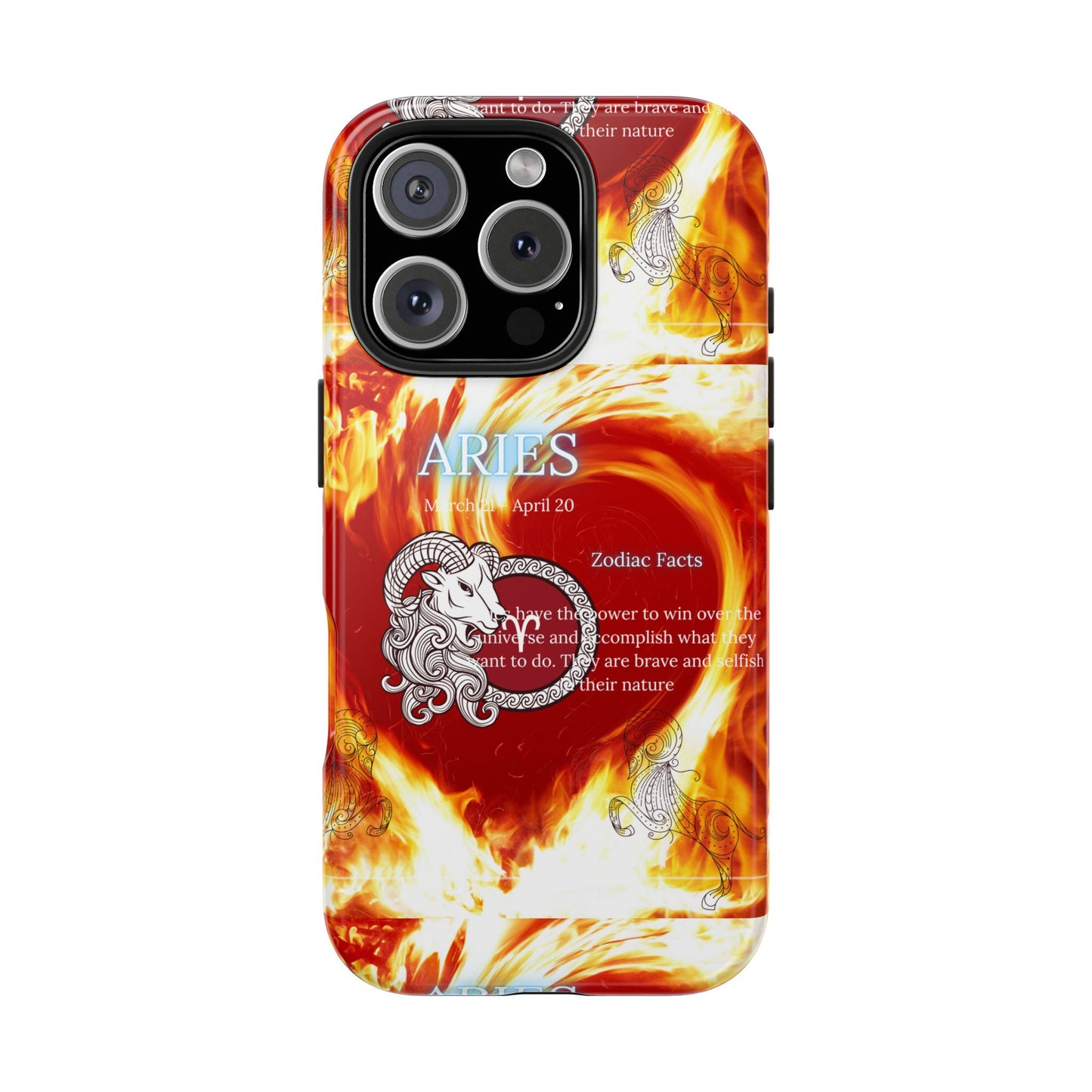 Aries Zodiac Phone Cases, Astrology, Bold Design, Gift for Her, Unique, Durable Cellphone Cover