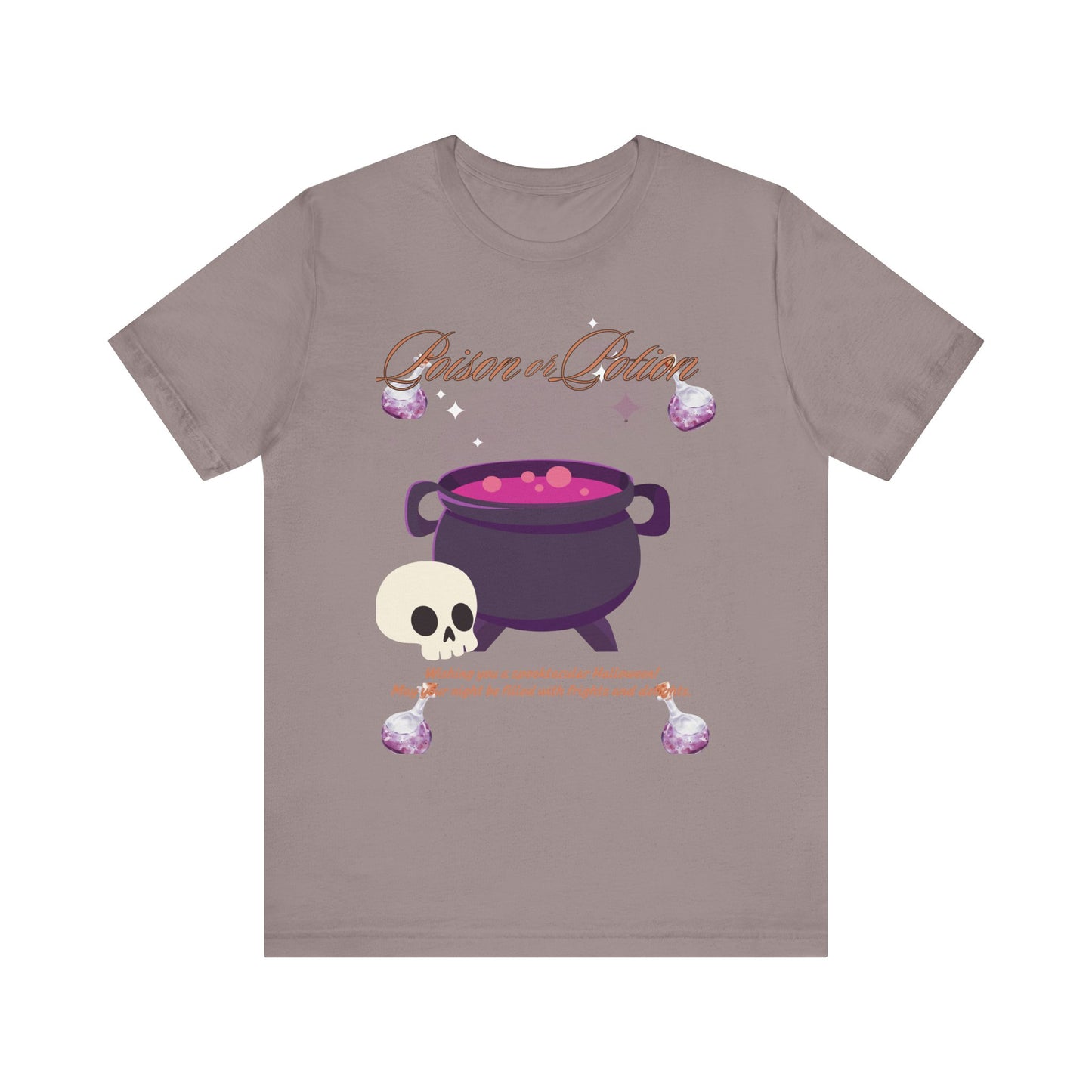 Potion-Themed Unisex Jersey T-Shirt | Perfect for Halloween, Witchy Vibes, Gift for Her, Everyday Wear, and Cozy Nights