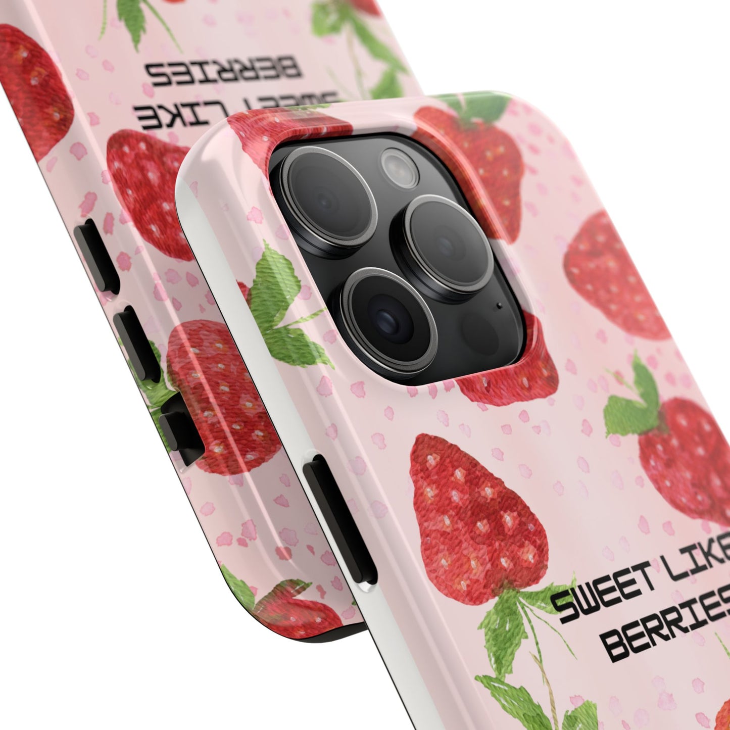 Sweet Like Berries Phone Case, Cute Tough Phone Cases, Berry Pattern Phone Cover, Berry Aesthetic Accessories, Gift for Berry Lovers