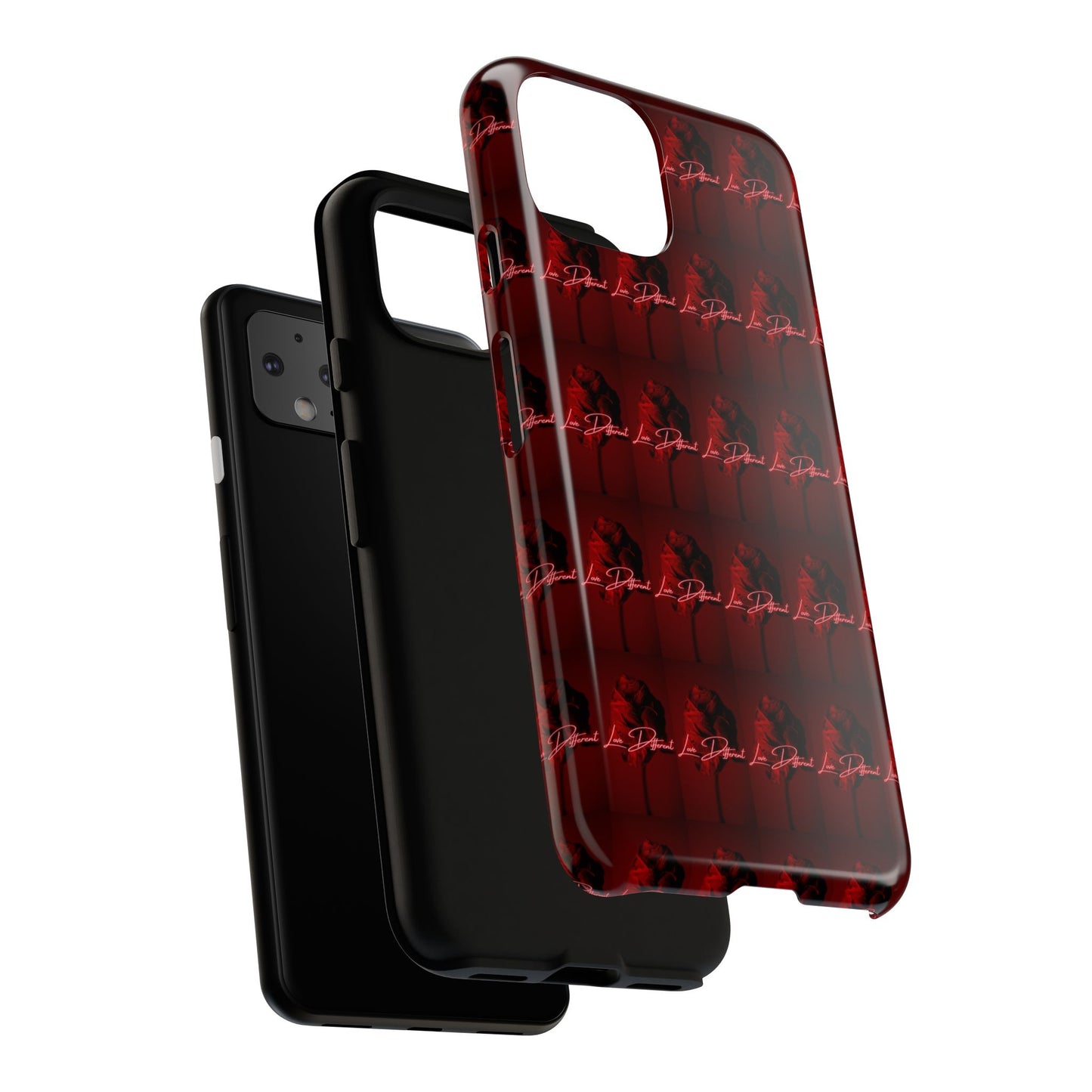 Red Patterned Phone Case | Tough Cases for Stylish Protection, Trendy Cell Cover, Unique Gifts for Tech Lovers, Modern Design
