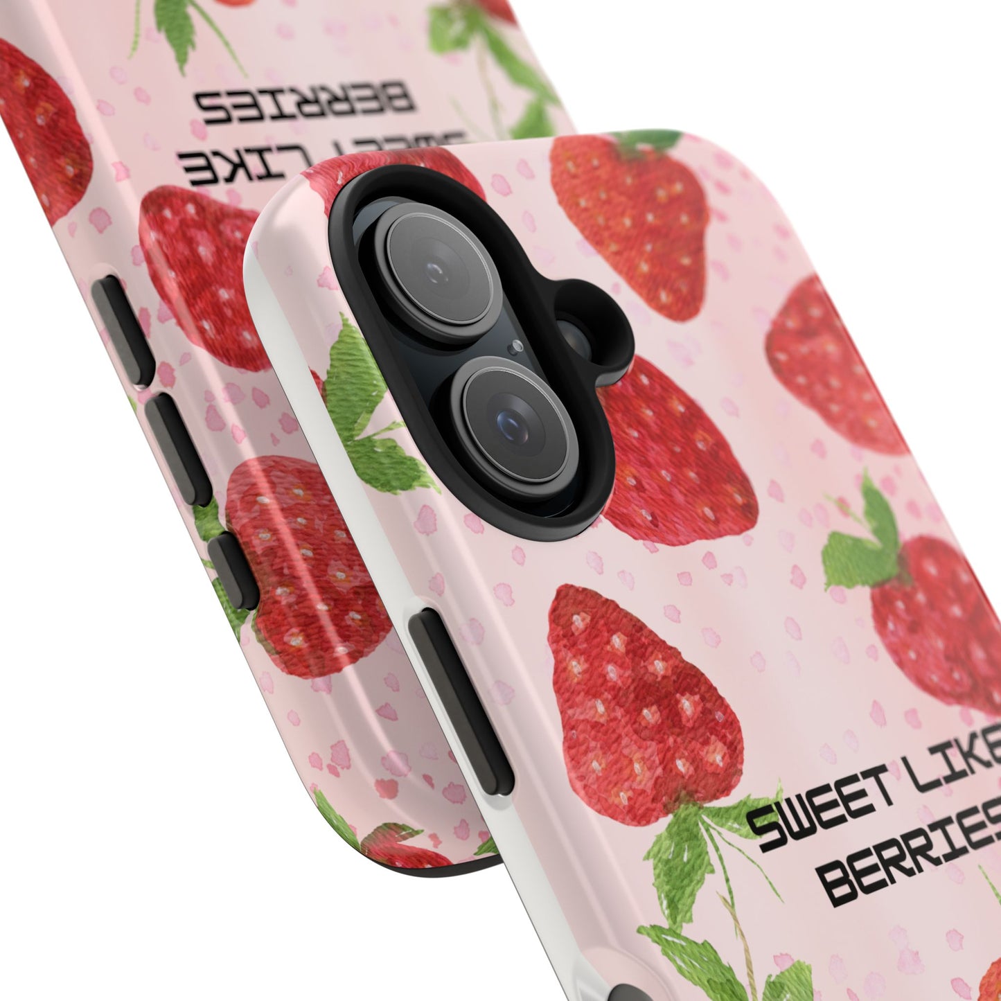 Sweet Like Berries Phone Case, Cute Tough Phone Cases, Berry Pattern Phone Cover, Berry Aesthetic Accessories, Gift for Berry Lovers