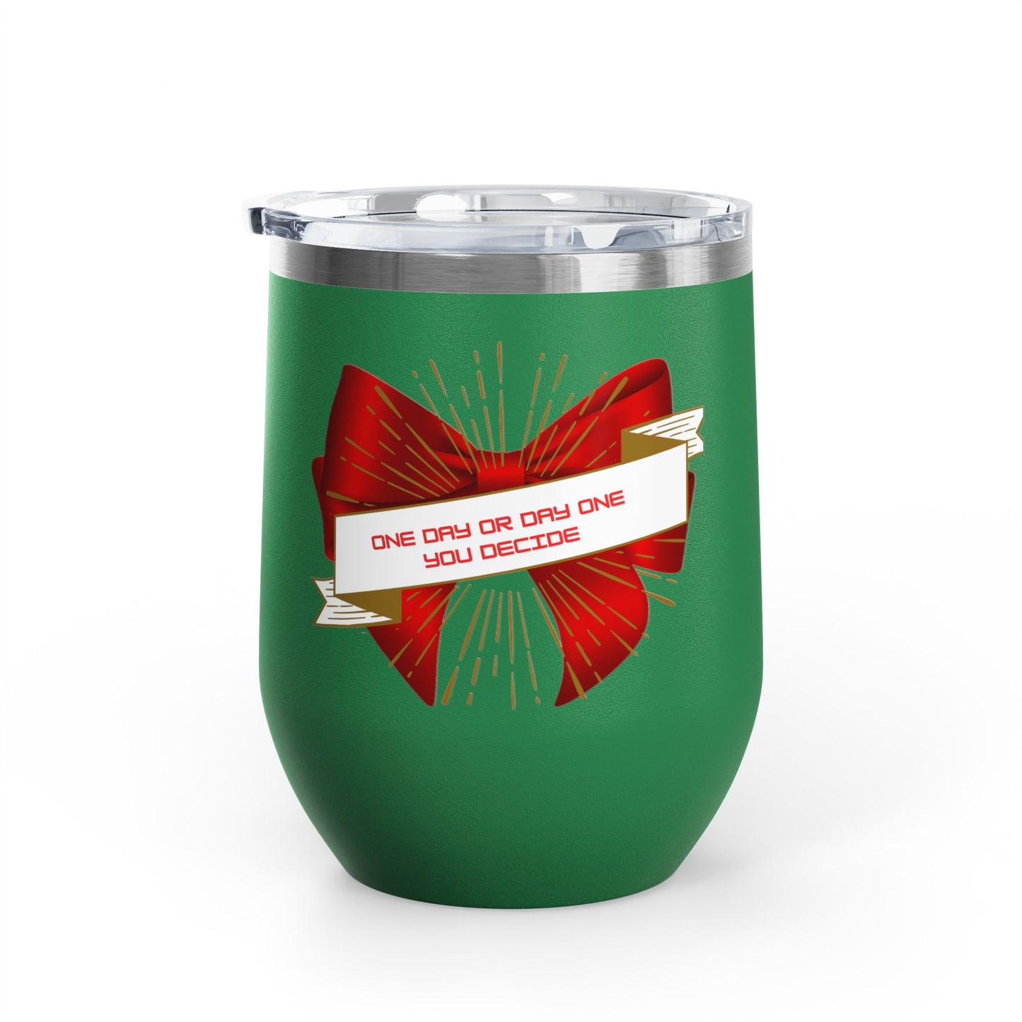 Stylish Wine Tumbler, 12oz - Perfect Gift for Wine Lovers, Celebrations, Birthday, Parties, Stylish Drinkware, One Day or Day One