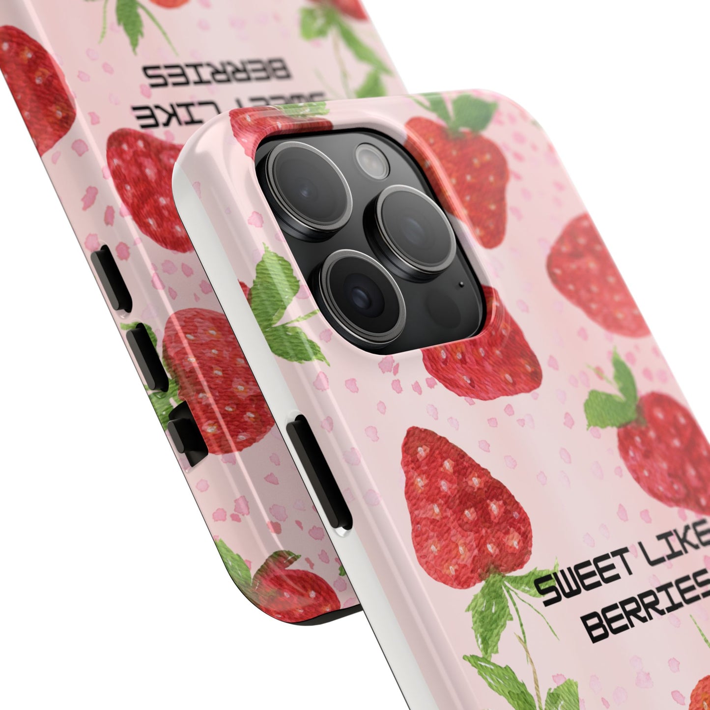 Sweet Like Berries Phone Case, Cute Tough Phone Cases, Berry Pattern Phone Cover, Berry Aesthetic Accessories, Gift for Berry Lovers