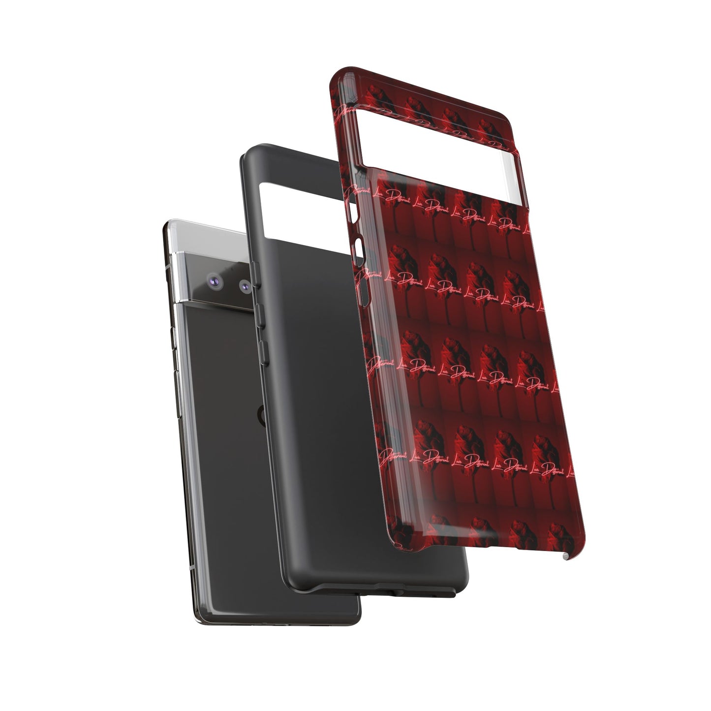 Red Patterned Phone Case | Tough Cases for Stylish Protection, Trendy Cell Cover, Unique Gifts for Tech Lovers, Modern Design