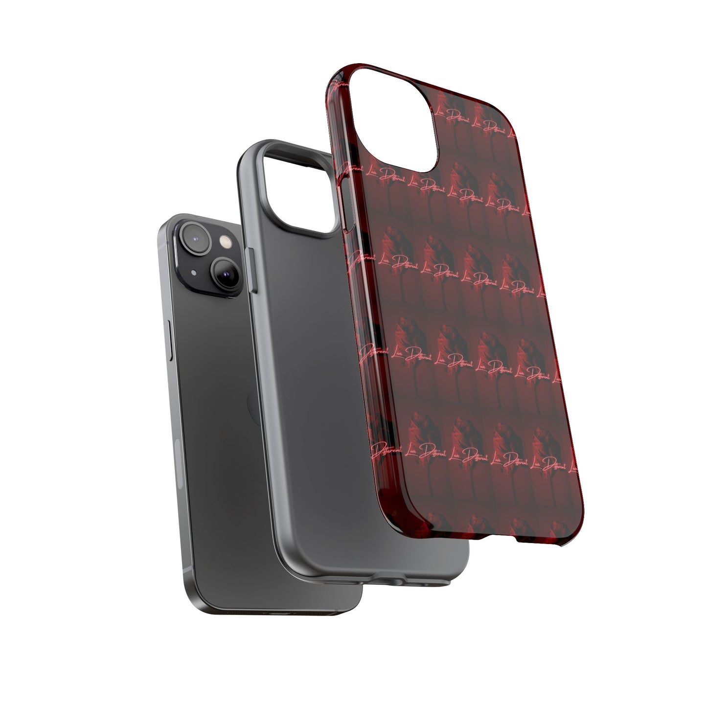 Red Patterned Phone Case | Tough Cases for Stylish Protection, Trendy Cell Cover, Unique Gifts for Tech Lovers, Modern Design
