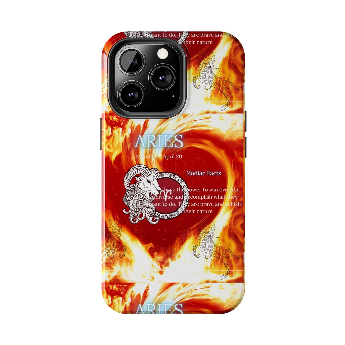Aries Zodiac Phone Cases, Astrology, Bold Design, Gift for Her, Unique, Durable Cellphone Cover