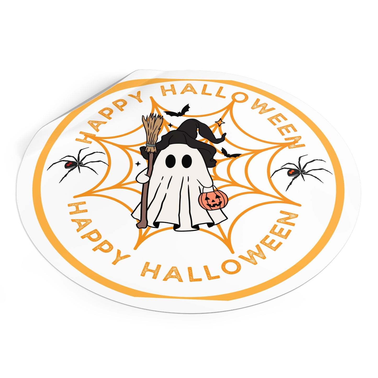 Spooky Happy Halloween Vinyl Stickers | Fun Fall Decor, Trick or Treat, Halloween Party, Kids Stickers, Gift Wrapping