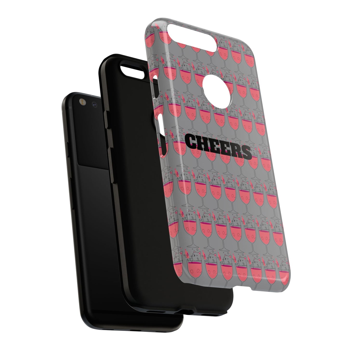 Cheers Phone Case, Fun Protective Case for Party Lovers, Gift for Birthdays, Anniversaries, Graduation, Custom Phone Cover