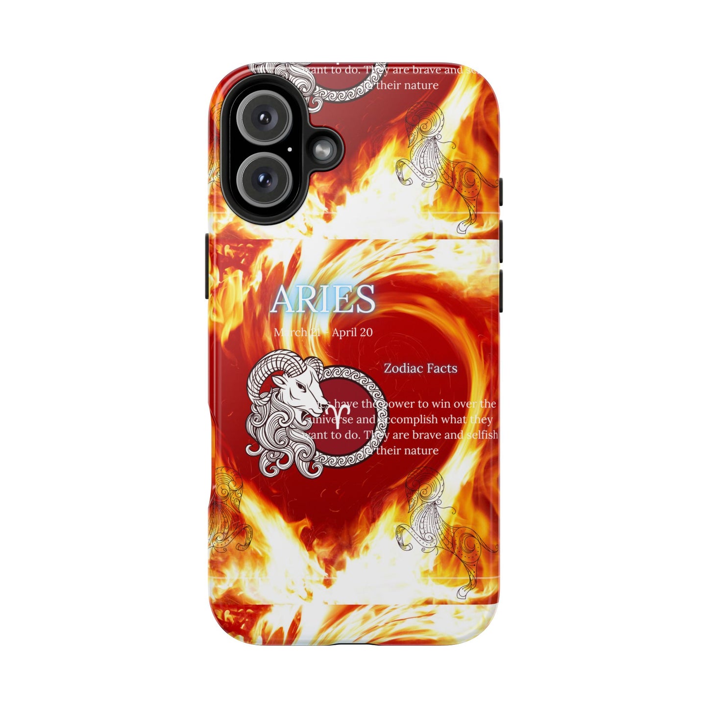 Aries Zodiac Phone Cases, Astrology, Bold Design, Gift for Her, Unique, Durable Cellphone Cover