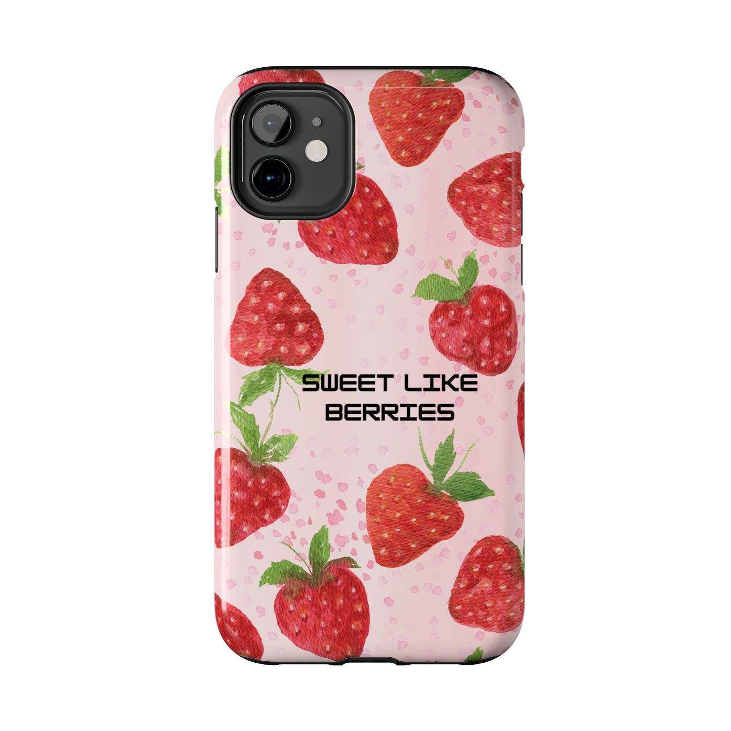 Sweet Like Berries Phone Case, Cute Tough Phone Cases, Berry Pattern Phone Cover, Berry Aesthetic Accessories, Gift for Berry Lovers