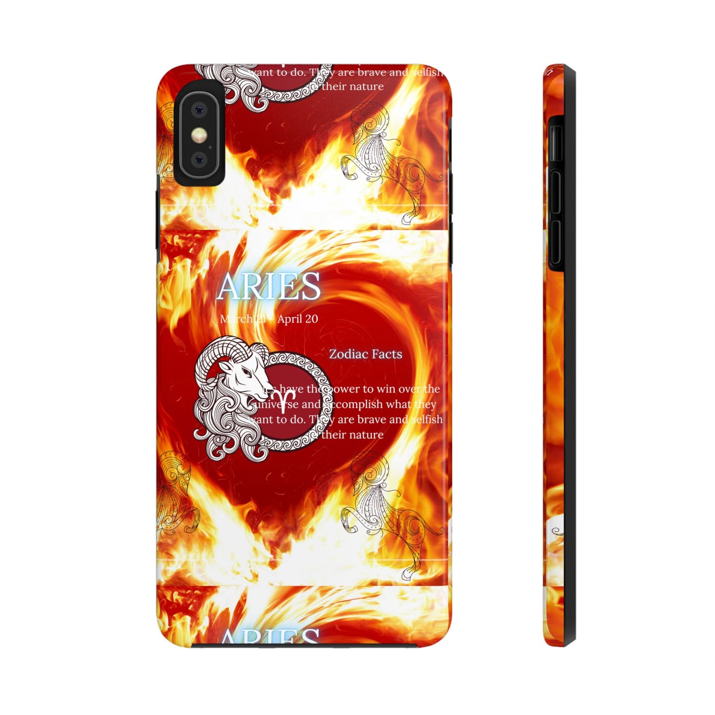 Aries Zodiac Phone Cases, Astrology, Bold Design, Gift for Her, Unique, Durable Cellphone Cover