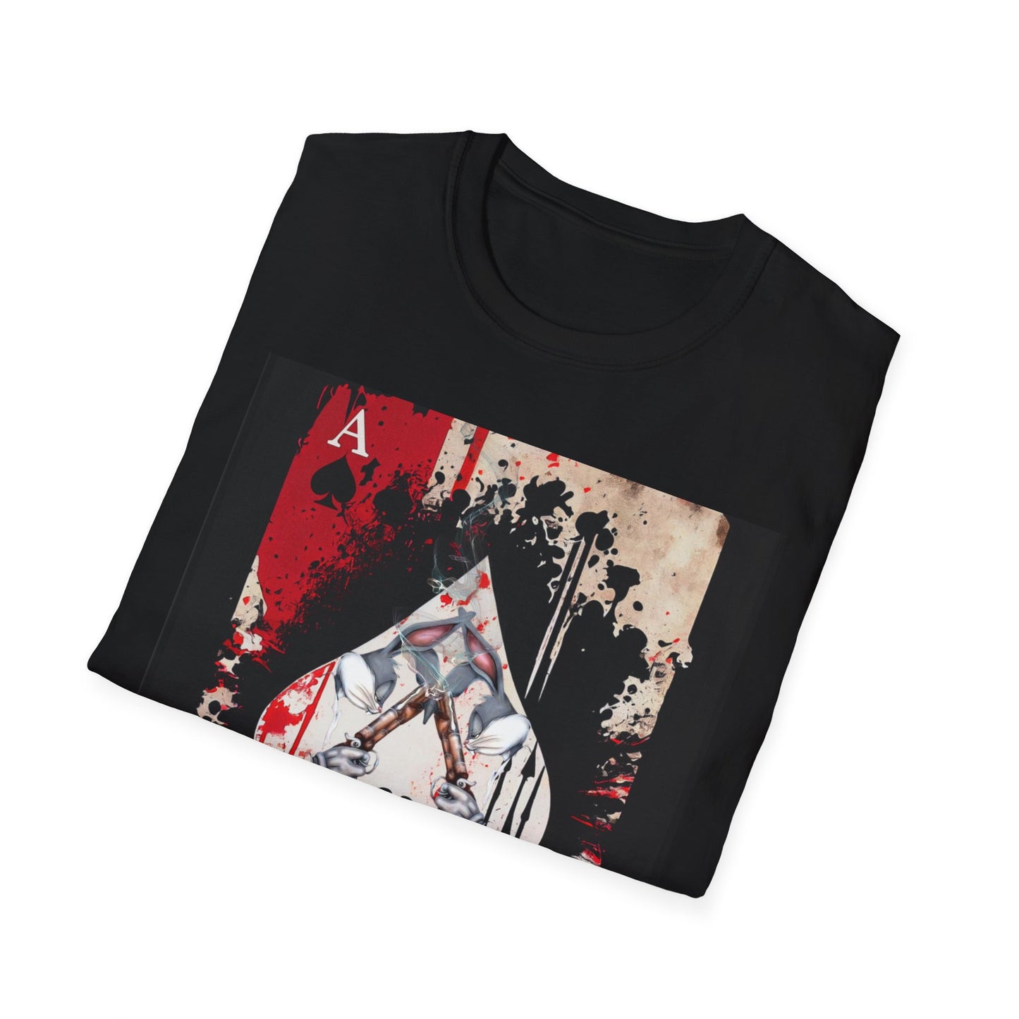 Ace of Spades Graphic T-Shirt, Vintage Style Tee, Unisex Casual Wear, Gift for Gamers, Retro Art Clothing
