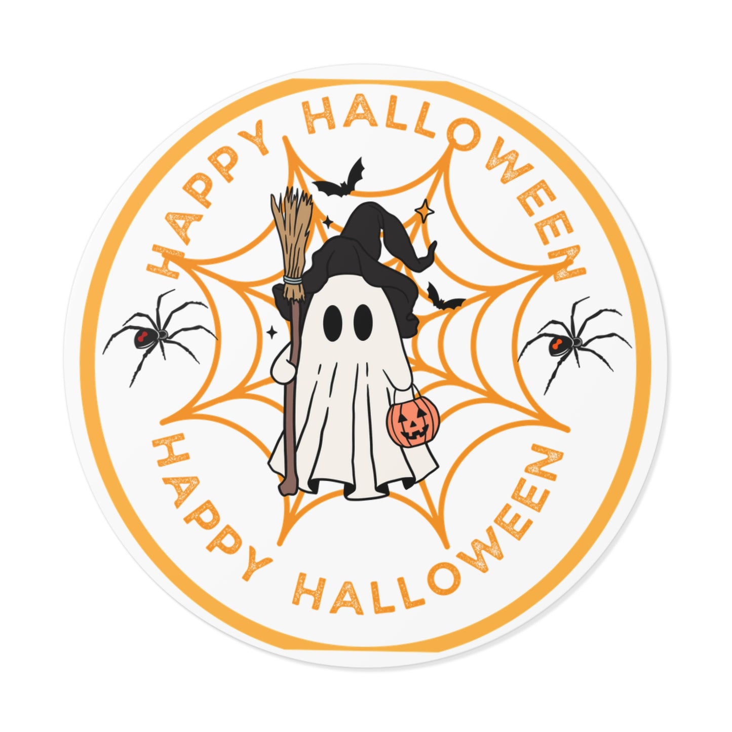 Spooky Happy Halloween Vinyl Stickers | Fun Fall Decor, Trick or Treat, Halloween Party, Kids Stickers, Gift Wrapping
