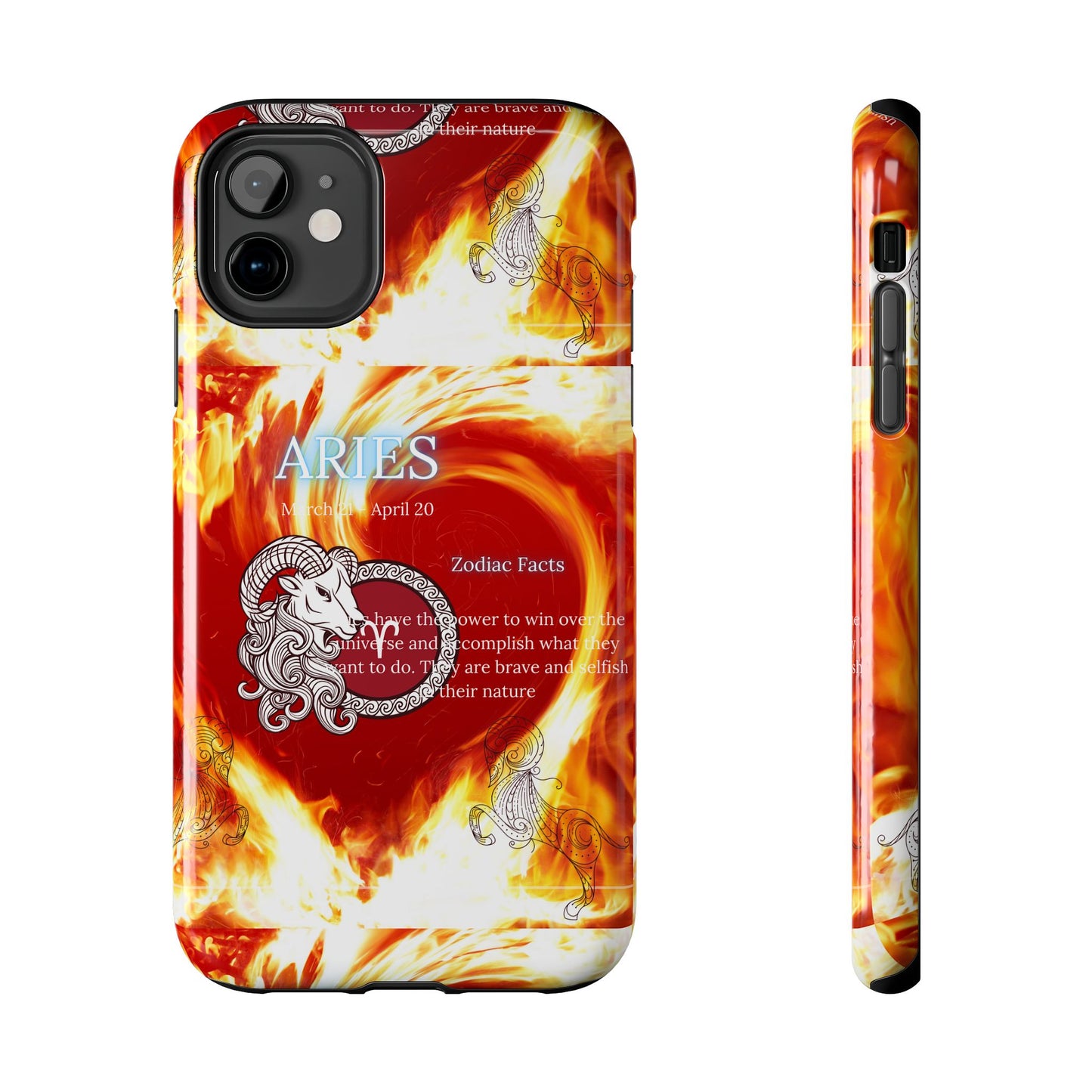 Aries Zodiac Phone Cases, Astrology, Bold Design, Gift for Her, Unique, Durable Cellphone Cover