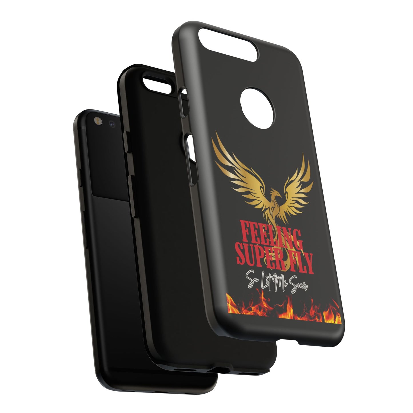 Phoenix Design Tough Phone Case | Feeling Super Fly | Gift for Trendsetters, Stylish Protection, Birthday, Holiday Cell Cover