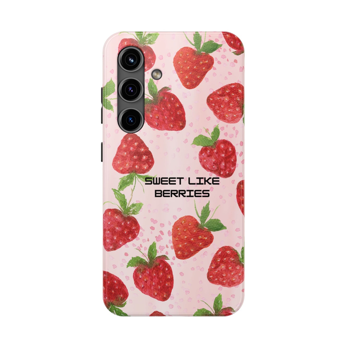 Sweet Like Berries Phone Case, Cute Tough Phone Cases, Berry Pattern Phone Cover, Berry Aesthetic Accessories, Gift for Berry Lovers