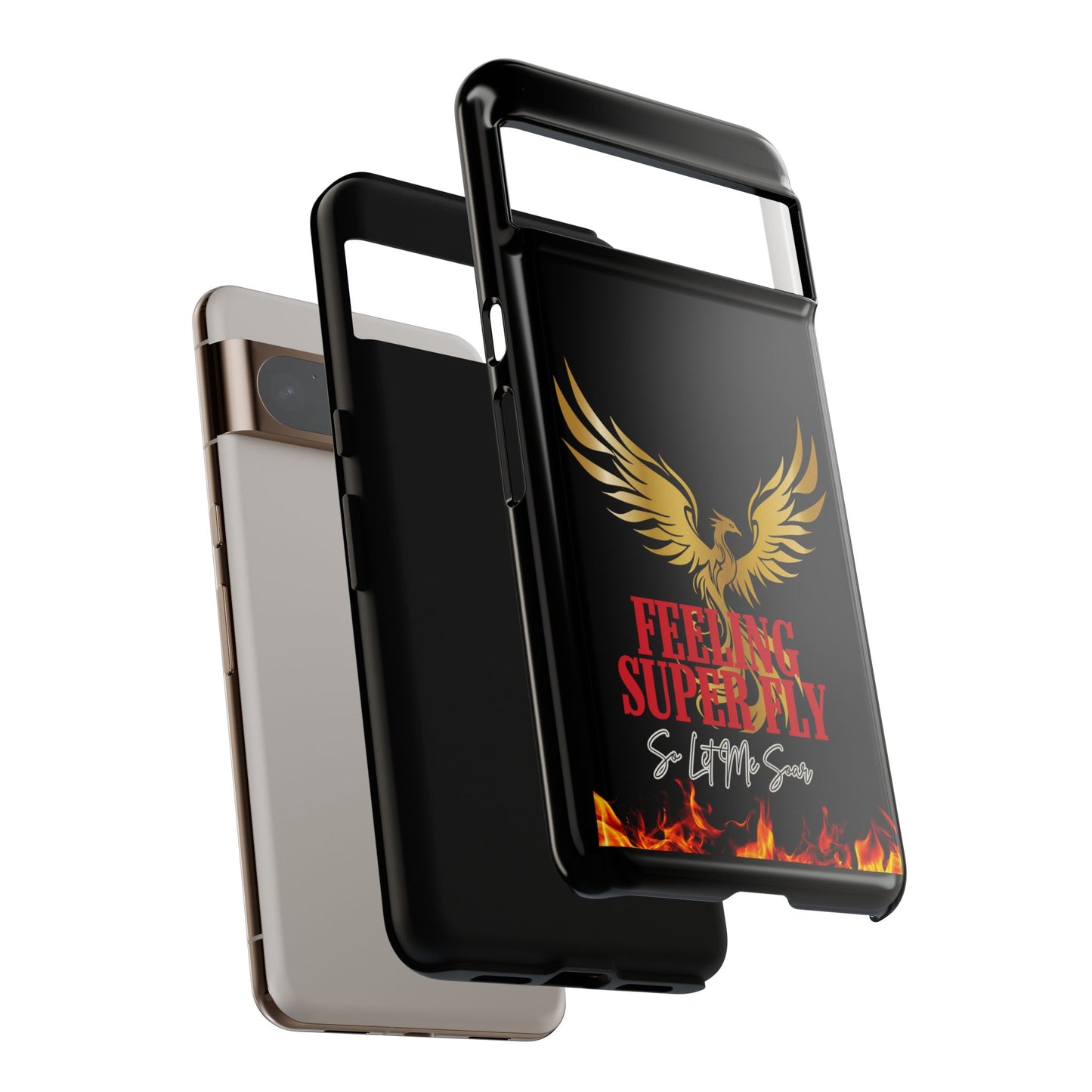 Phoenix Design Tough Phone Case | Feeling Super Fly | Gift for Trendsetters, Stylish Protection, Birthday, Holiday Cell Cover