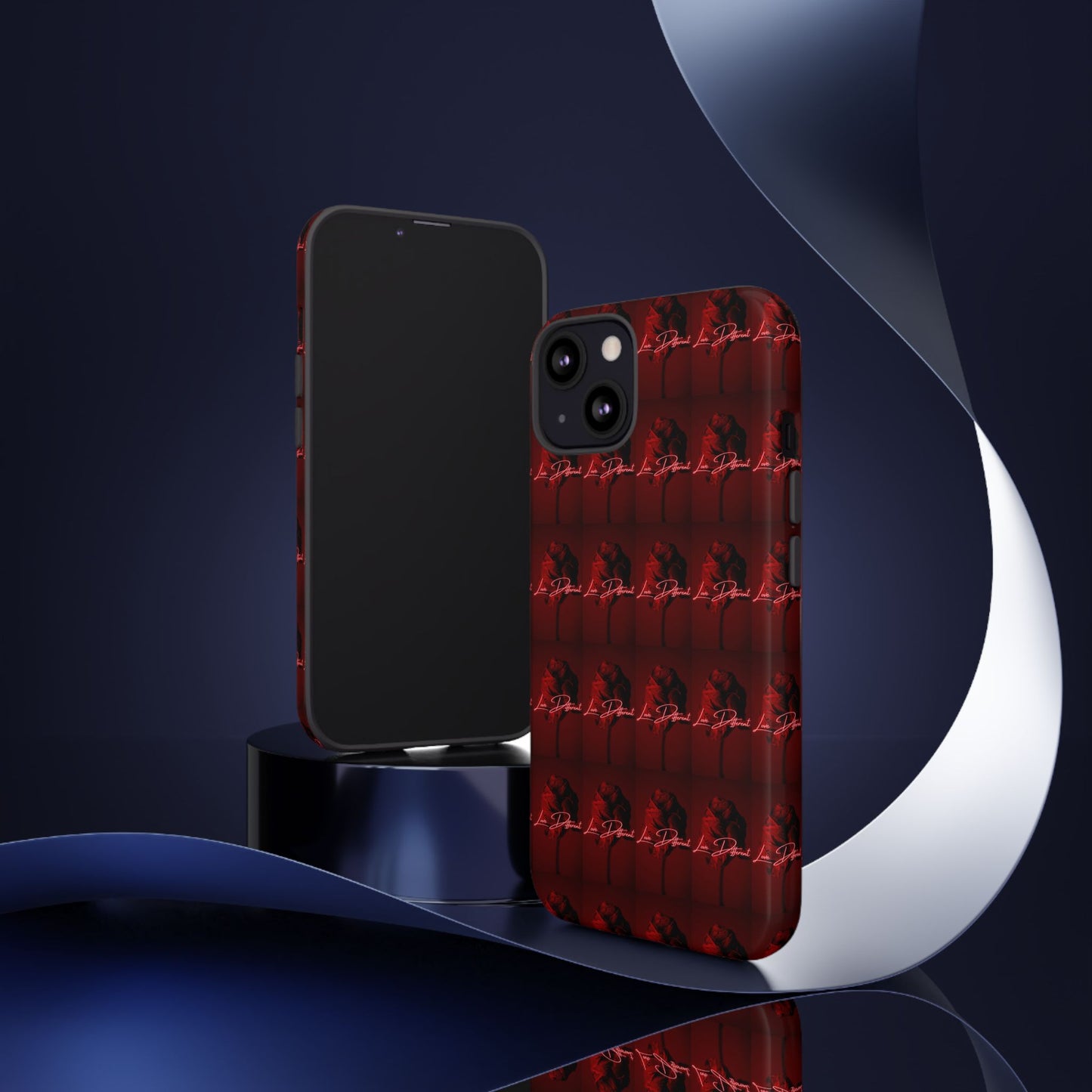 Red Patterned Phone Case | Tough Cases for Stylish Protection, Trendy Cell Cover, Unique Gifts for Tech Lovers, Modern Design