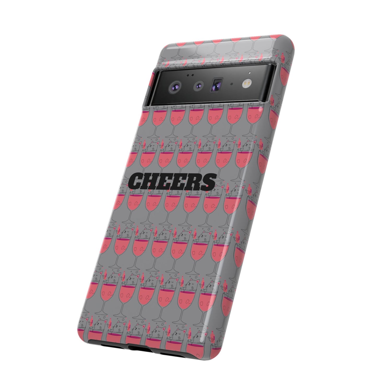 Cheers Phone Case, Fun Protective Case for Party Lovers, Gift for Birthdays, Anniversaries, Graduation, Custom Phone Cover