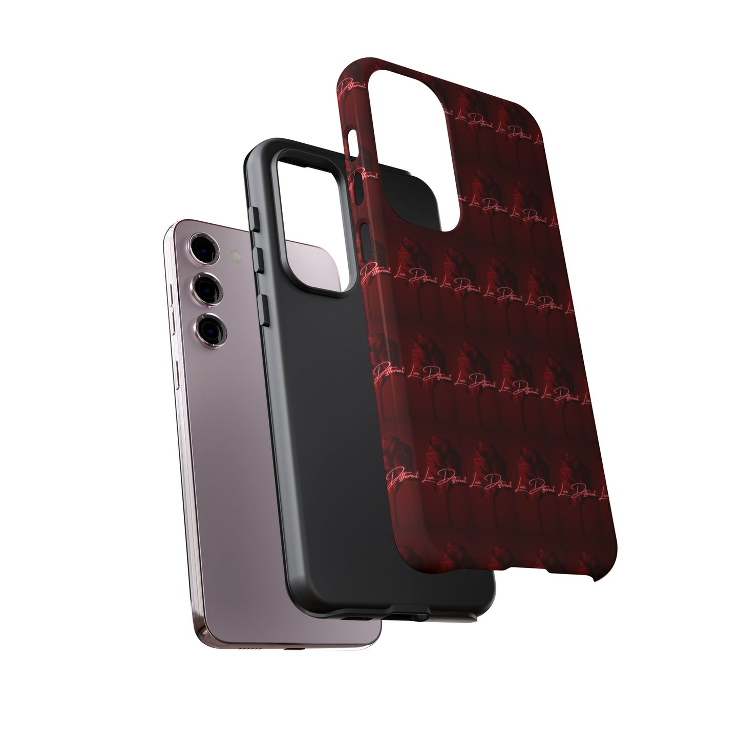 Red Patterned Phone Case | Tough Cases for Stylish Protection, Trendy Cell Cover, Unique Gifts for Tech Lovers, Modern Design