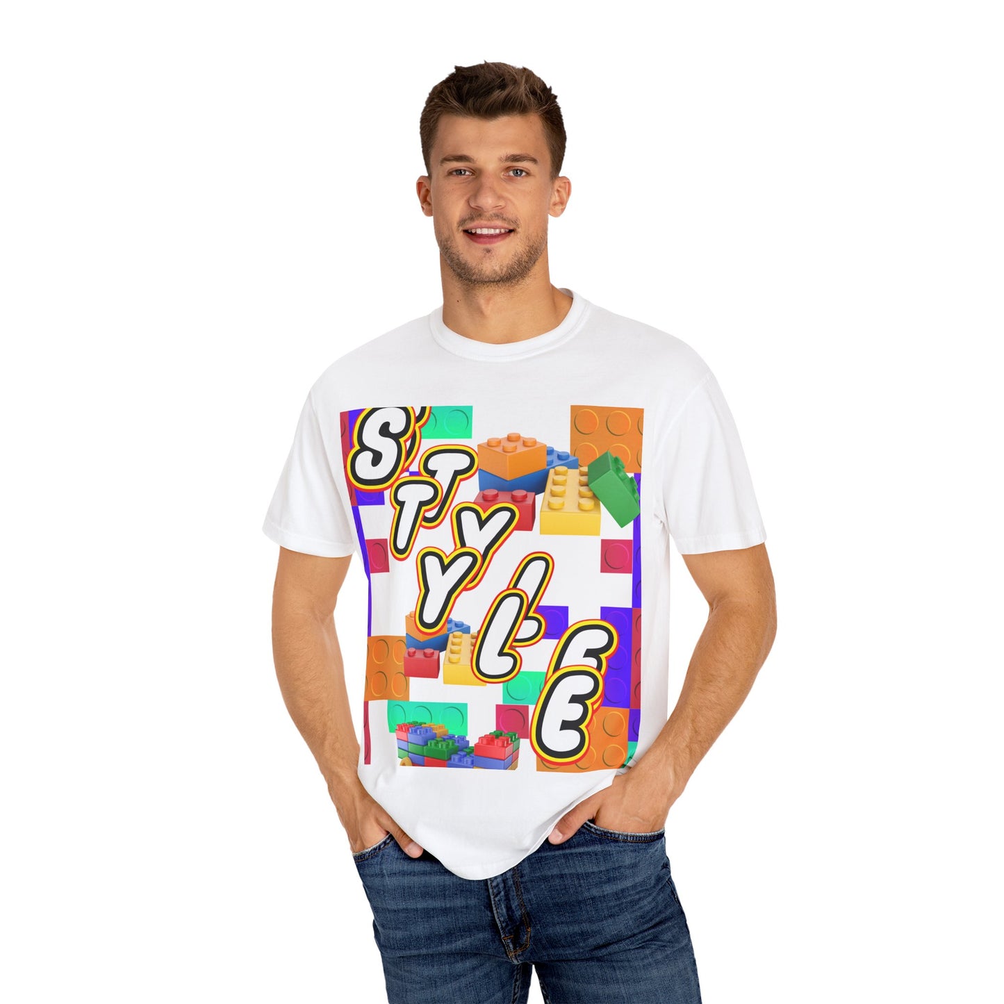 Colorful Youthful T-shirt with Playful STYLE Design, Casual Wear, Gift for Friends, Summer Outfits, Fun Fashion Tee