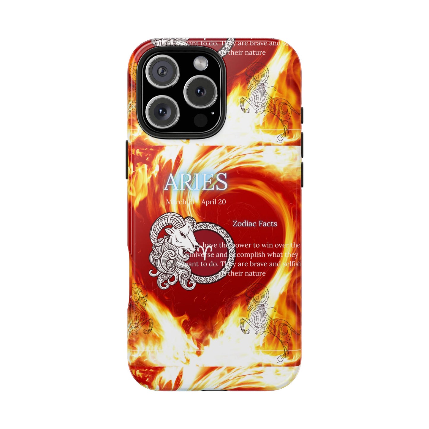 Aries Zodiac Phone Cases, Astrology, Bold Design, Gift for Her, Unique, Durable Cellphone Cover
