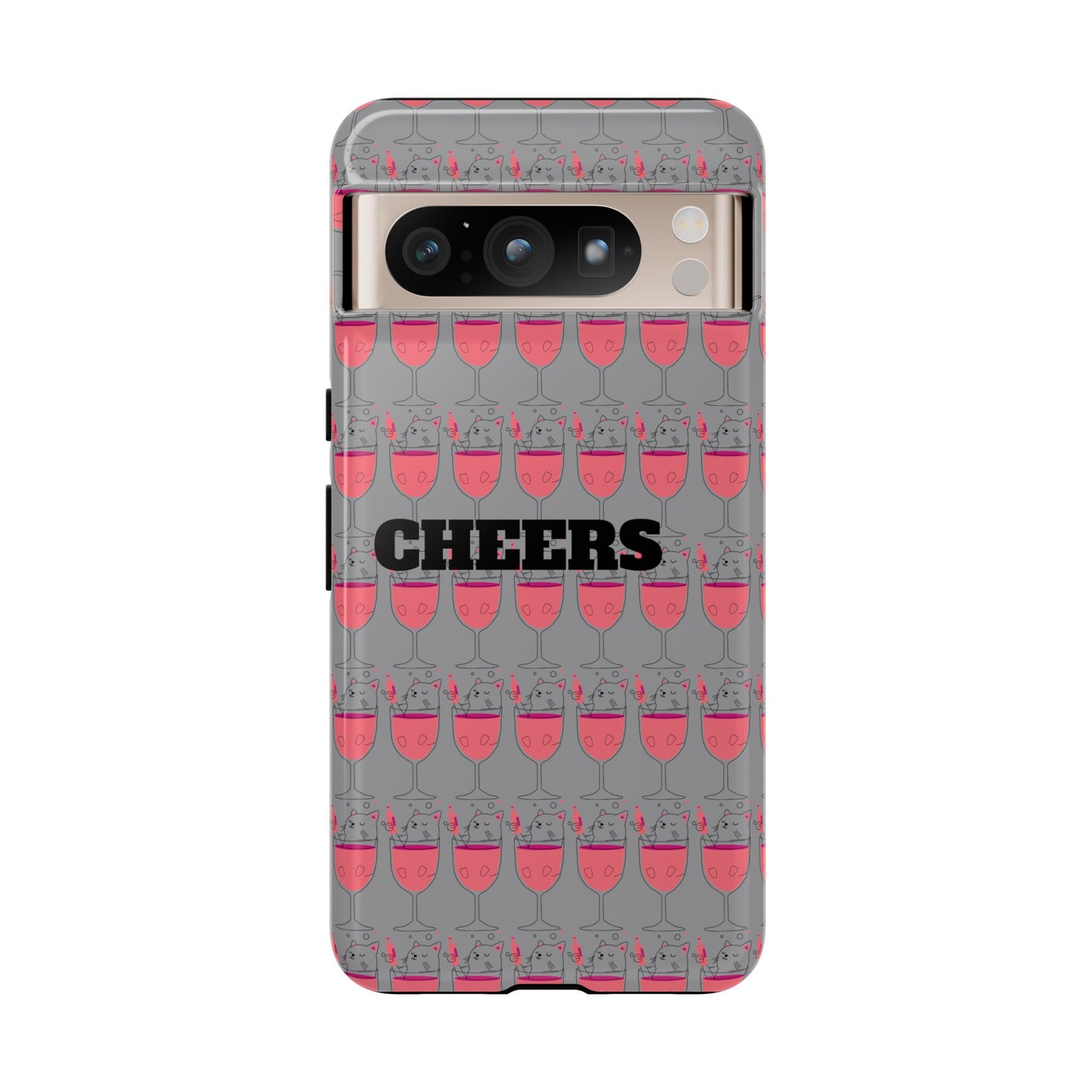 Cheers Phone Case, Fun Protective Case for Party Lovers, Gift for Birthdays, Anniversaries, Graduation, Custom Phone Cover