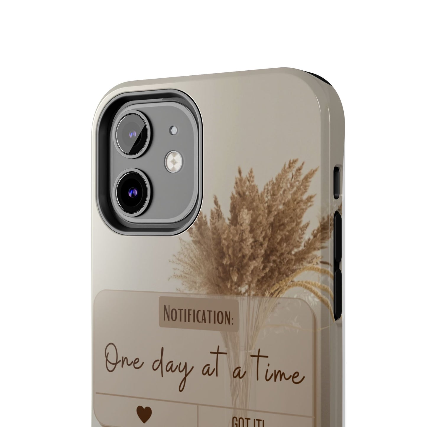 Motivational Tough Phone Cases - One Day at a Time, Durable Cases for Daily Inspiration, Gift for Students and Professionals