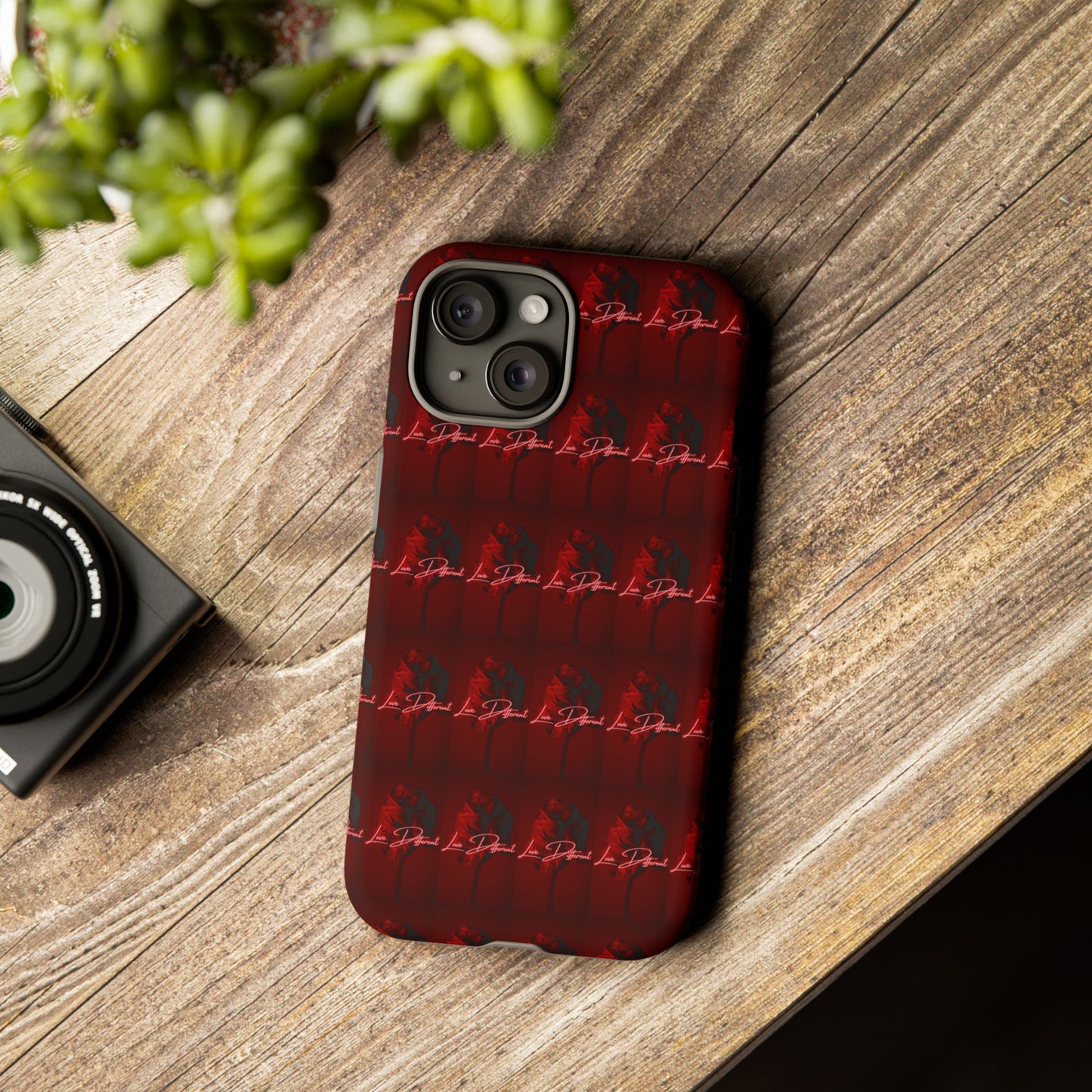 Red Patterned Phone Case | Tough Cases for Stylish Protection, Trendy Cell Cover, Unique Gifts for Tech Lovers, Modern Design