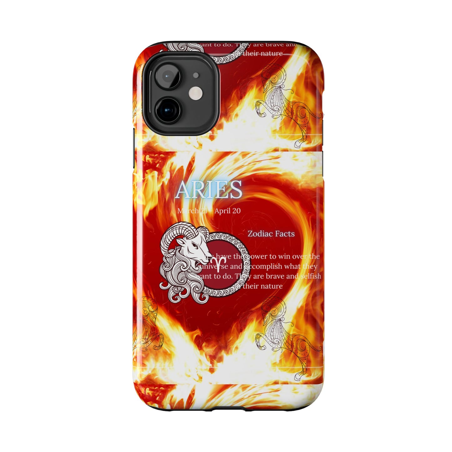 Aries Zodiac Phone Cases, Astrology, Bold Design, Gift for Her, Unique, Durable Cellphone Cover