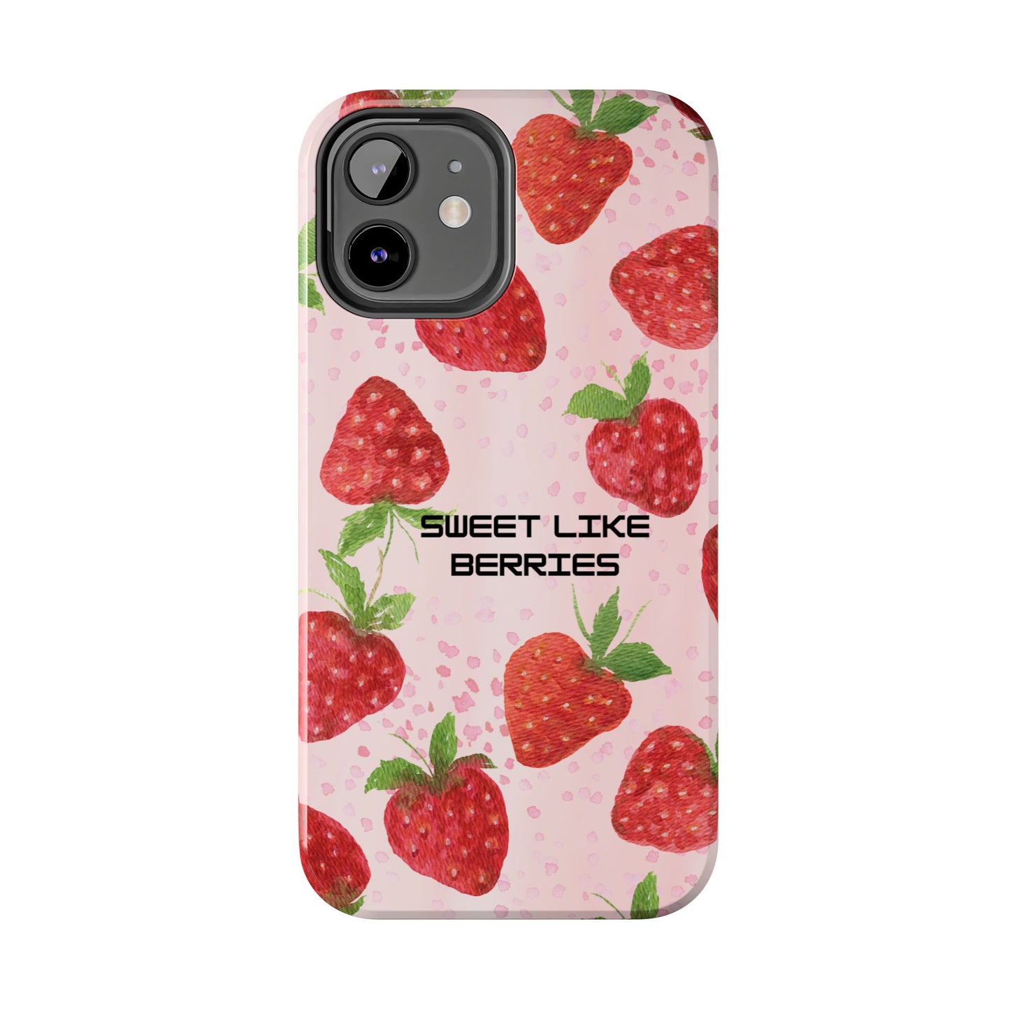 Sweet Like Berries Phone Case, Cute Tough Phone Cases, Berry Pattern Phone Cover, Berry Aesthetic Accessories, Gift for Berry Lovers