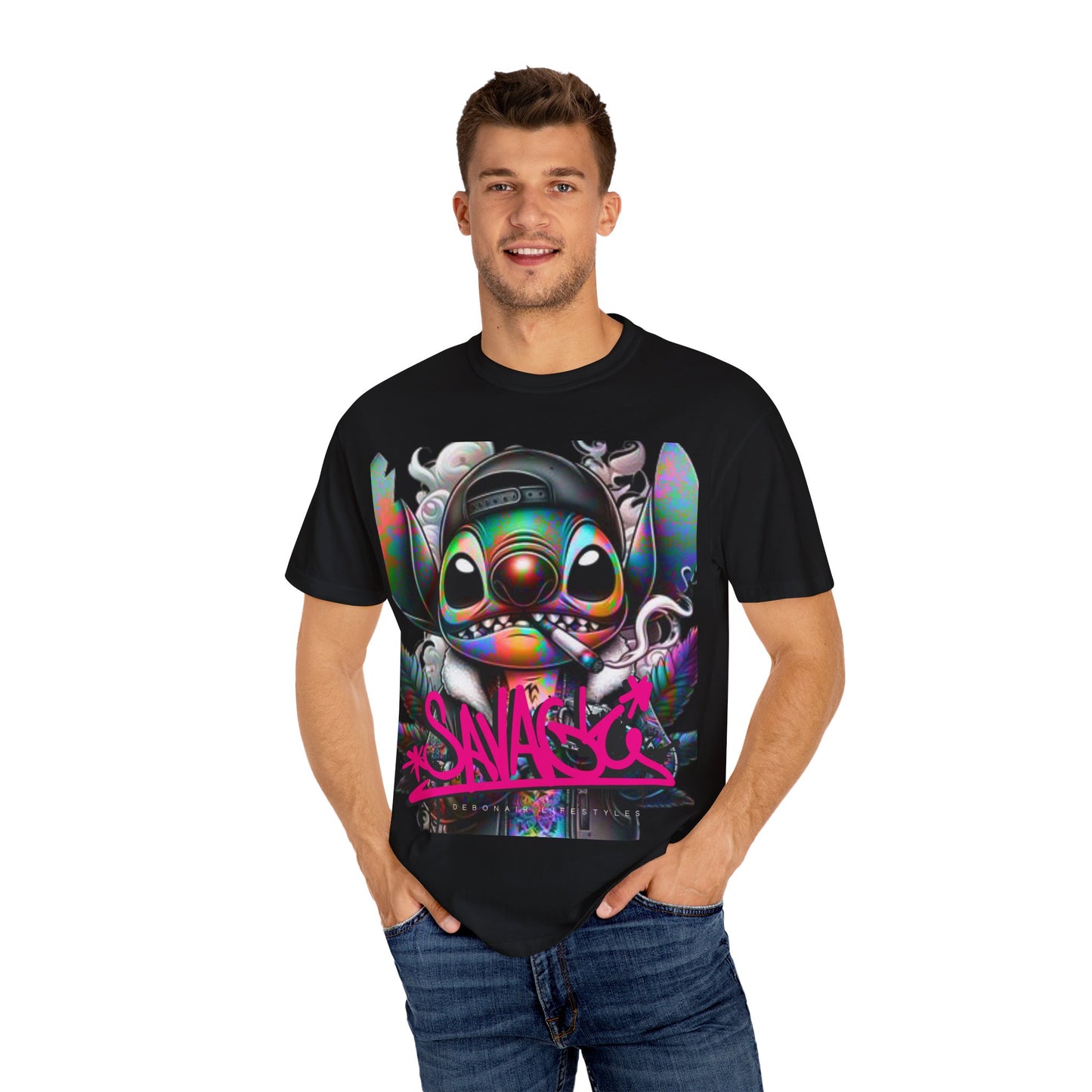 Savage Vibe Unisex Garment-Dyed T-Shirt, Streetwear, Graphic Tee, Cool Casual Wear, Unique Gift, Art-Inspired Fashion