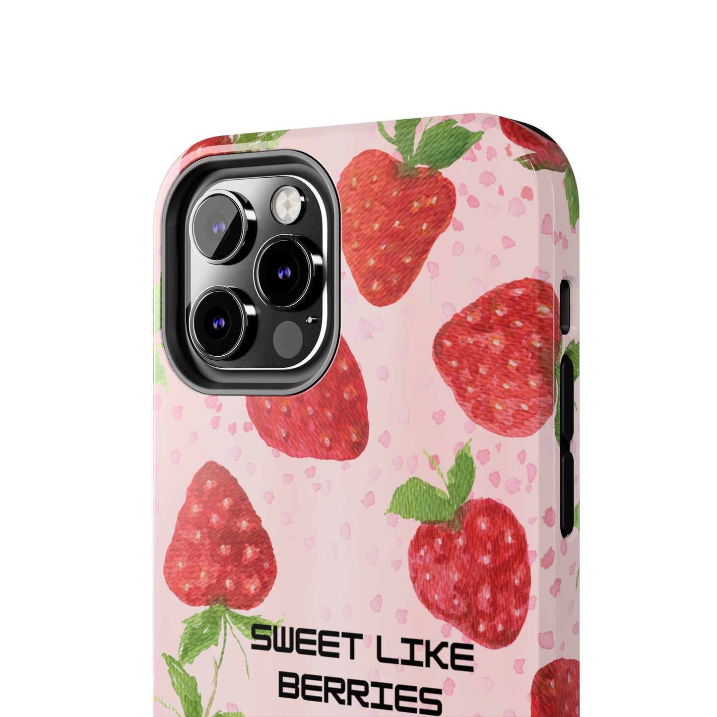 Sweet Like Berries Phone Case, Cute Tough Phone Cases, Berry Pattern Phone Cover, Berry Aesthetic Accessories, Gift for Berry Lovers