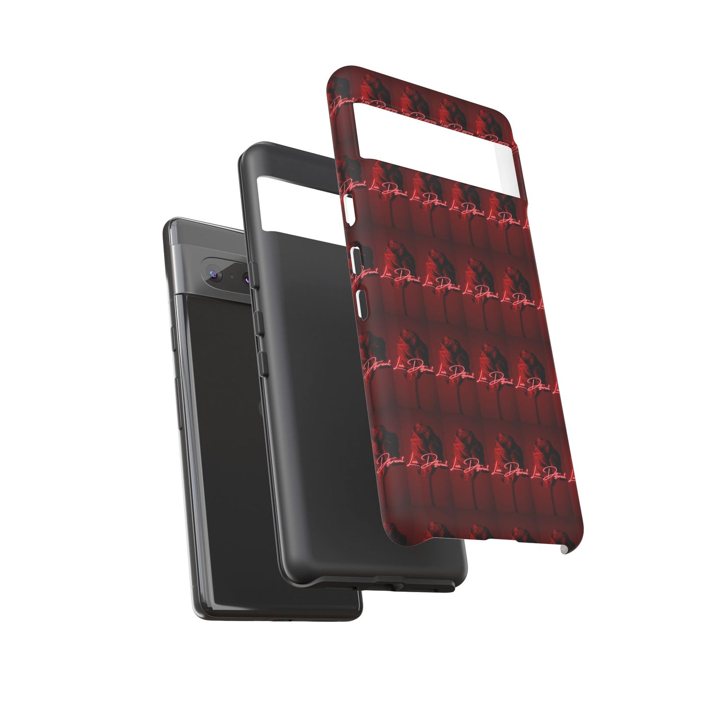 Red Patterned Phone Case | Tough Cases for Stylish Protection, Trendy Cell Cover, Unique Gifts for Tech Lovers, Modern Design