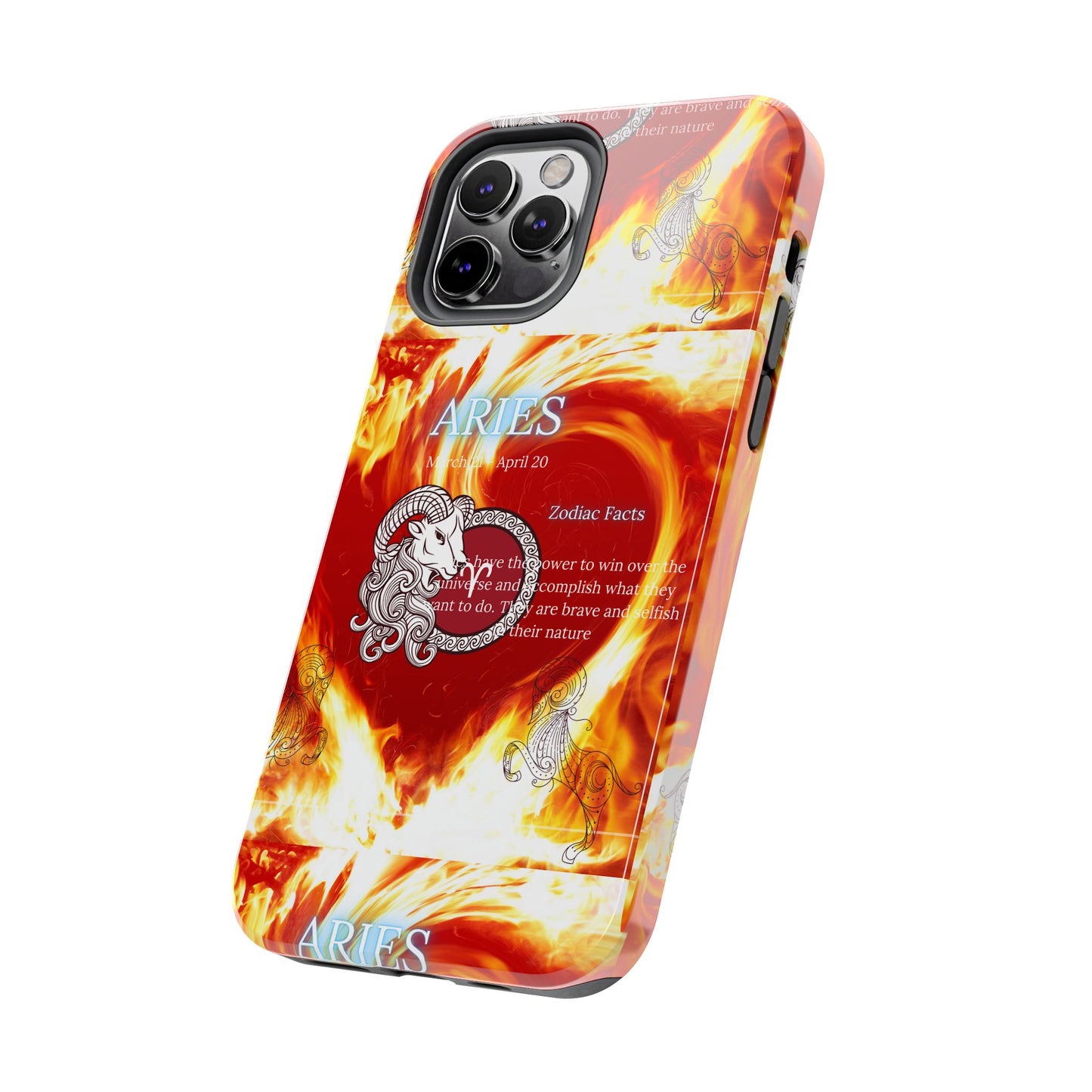 Aries Zodiac Phone Cases, Astrology, Bold Design, Gift for Her, Unique, Durable Cellphone Cover