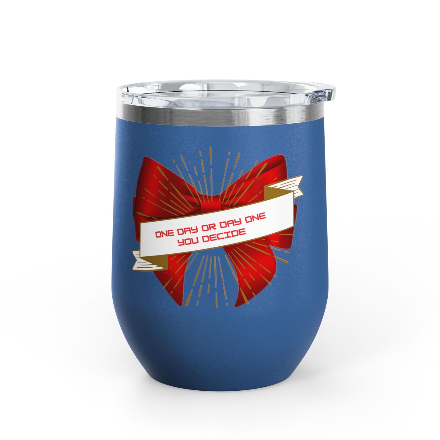 Stylish Wine Tumbler, 12oz - Perfect Gift for Wine Lovers, Celebrations, Birthday, Parties, Stylish Drinkware, One Day or Day One