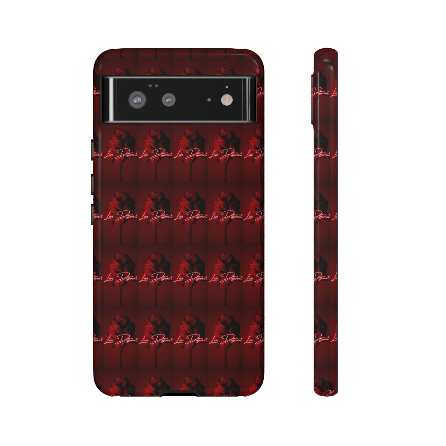 Red Patterned Phone Case | Tough Cases for Stylish Protection, Trendy Cell Cover, Unique Gifts for Tech Lovers, Modern Design
